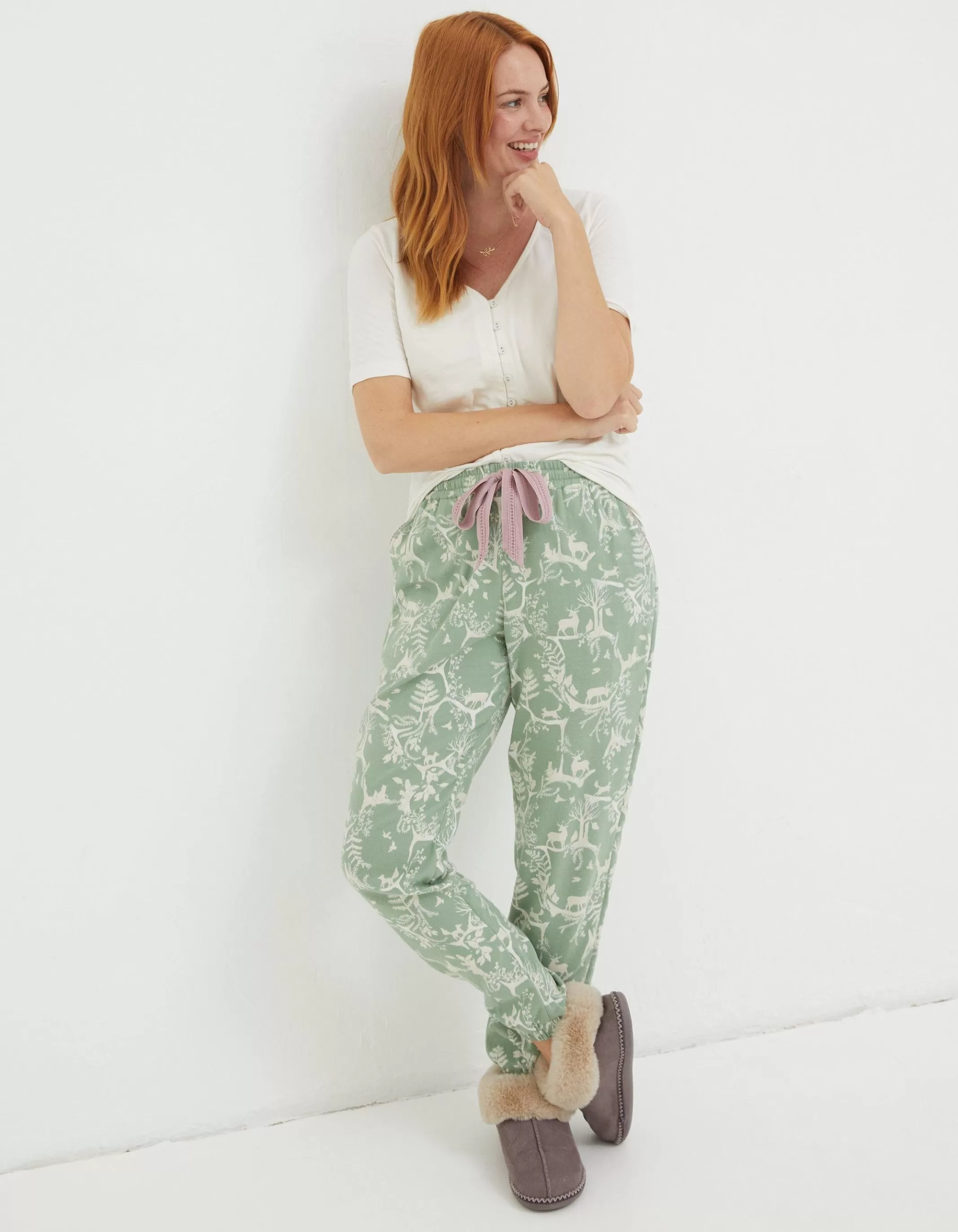 Best FatFace Olivia Pointelle T-Shirt Ivory
