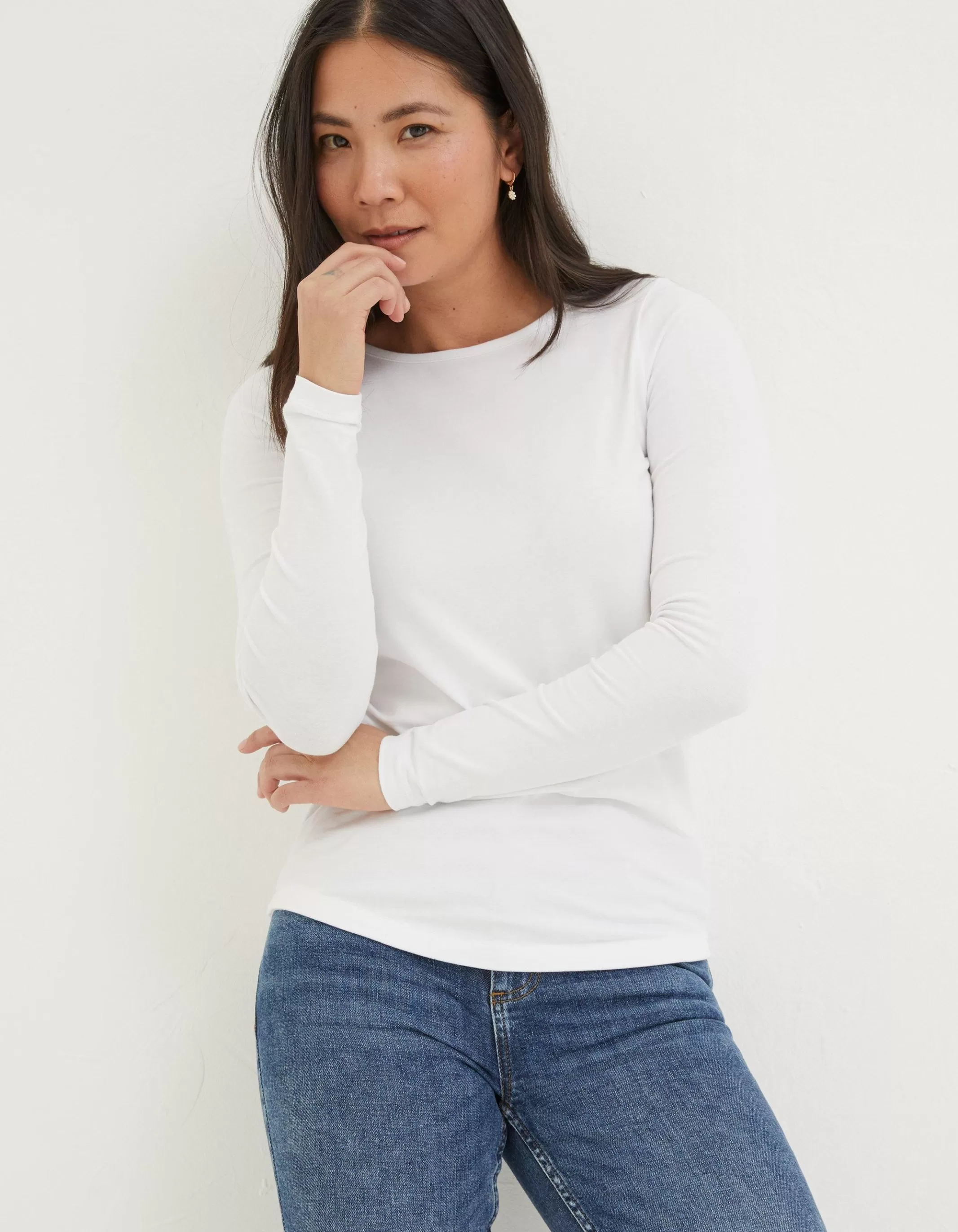 Best Sale FatFace Organic Cotton Bree Tee White