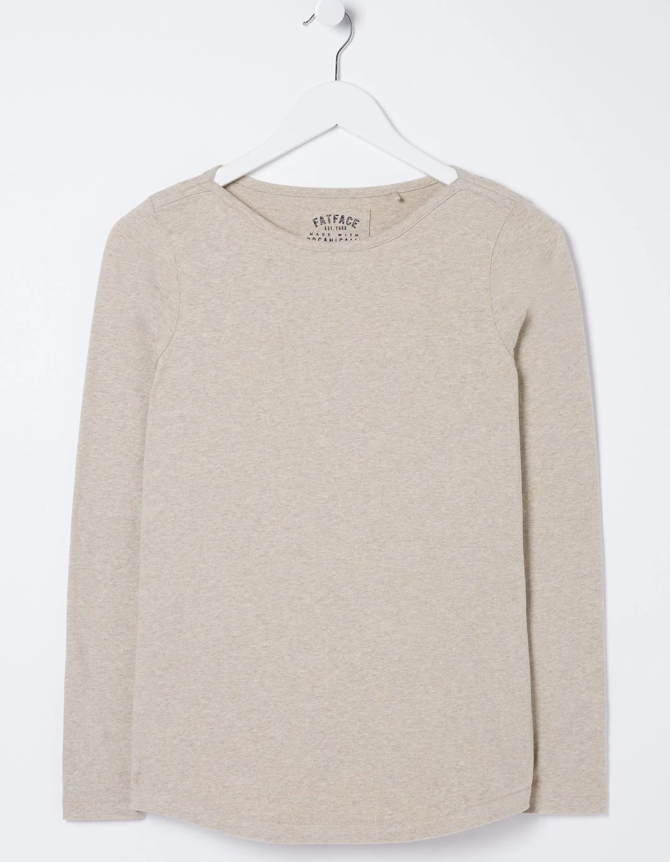 Flash Sale FatFace Organic Cotton Bree T-Shirt Oatmeal