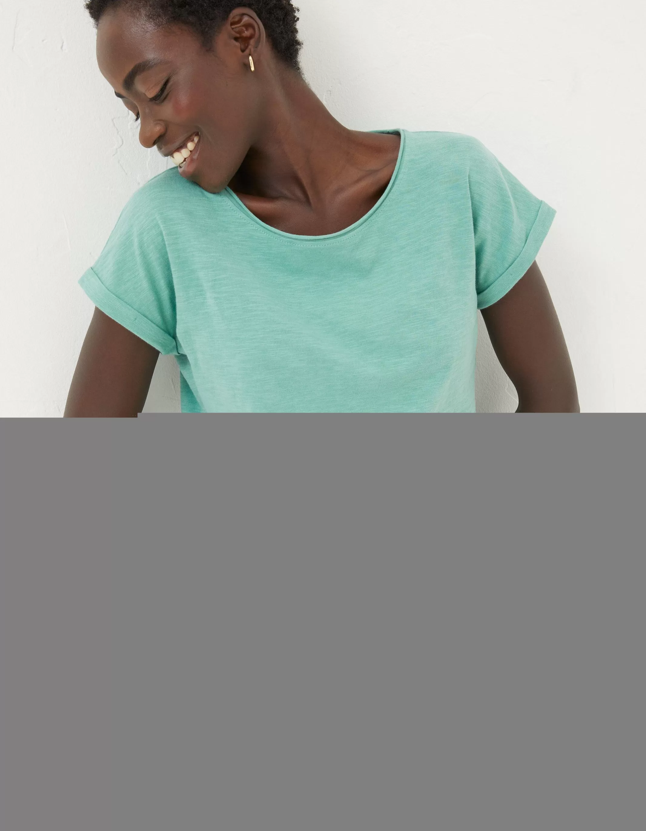 Best Sale FatFace Organic Cotton Ivy T Shirt Green
