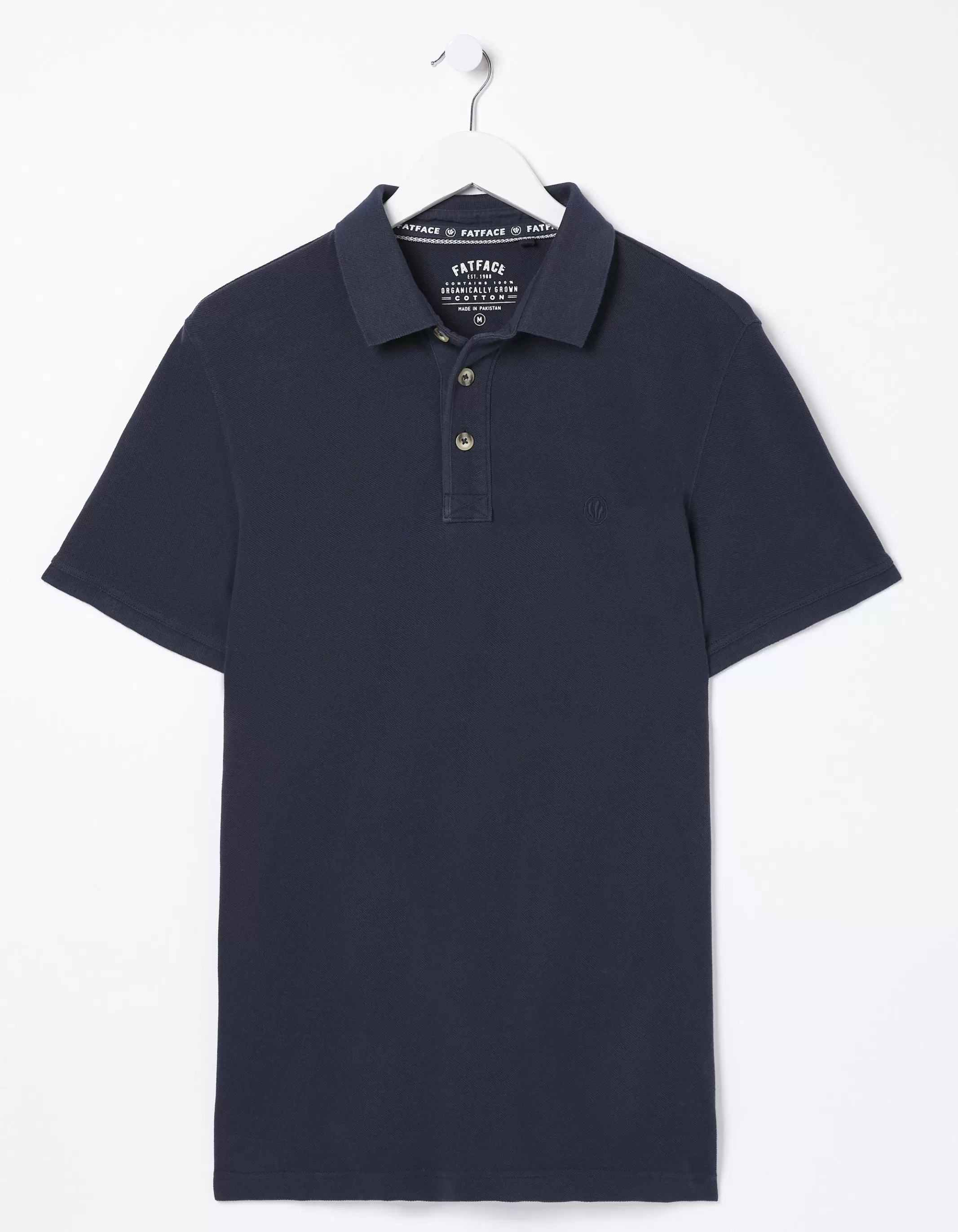 Best FatFace Organic Cotton Pique Polo Navy