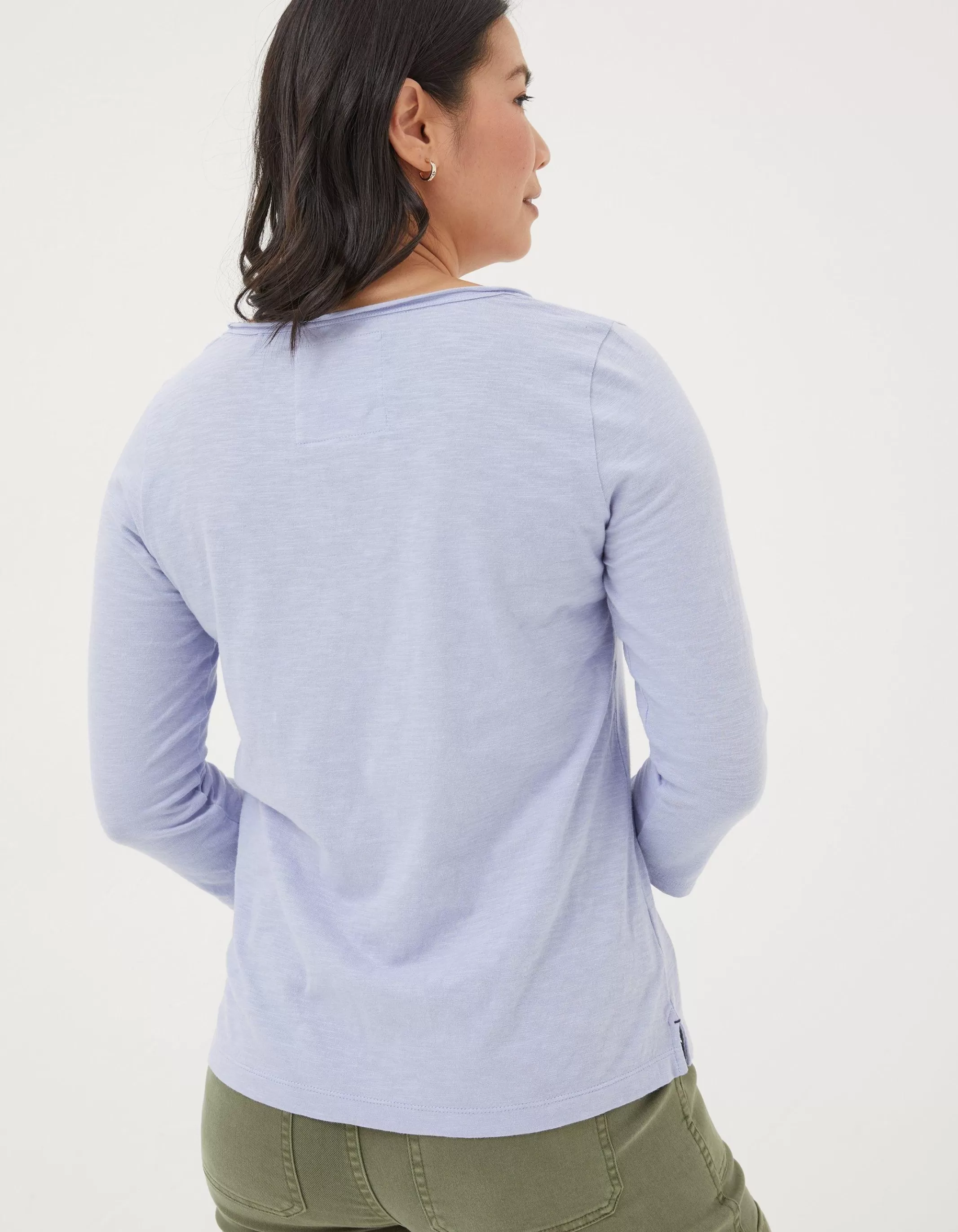 Online FatFace Organic Cotton Porter T Shirt Washed Blue