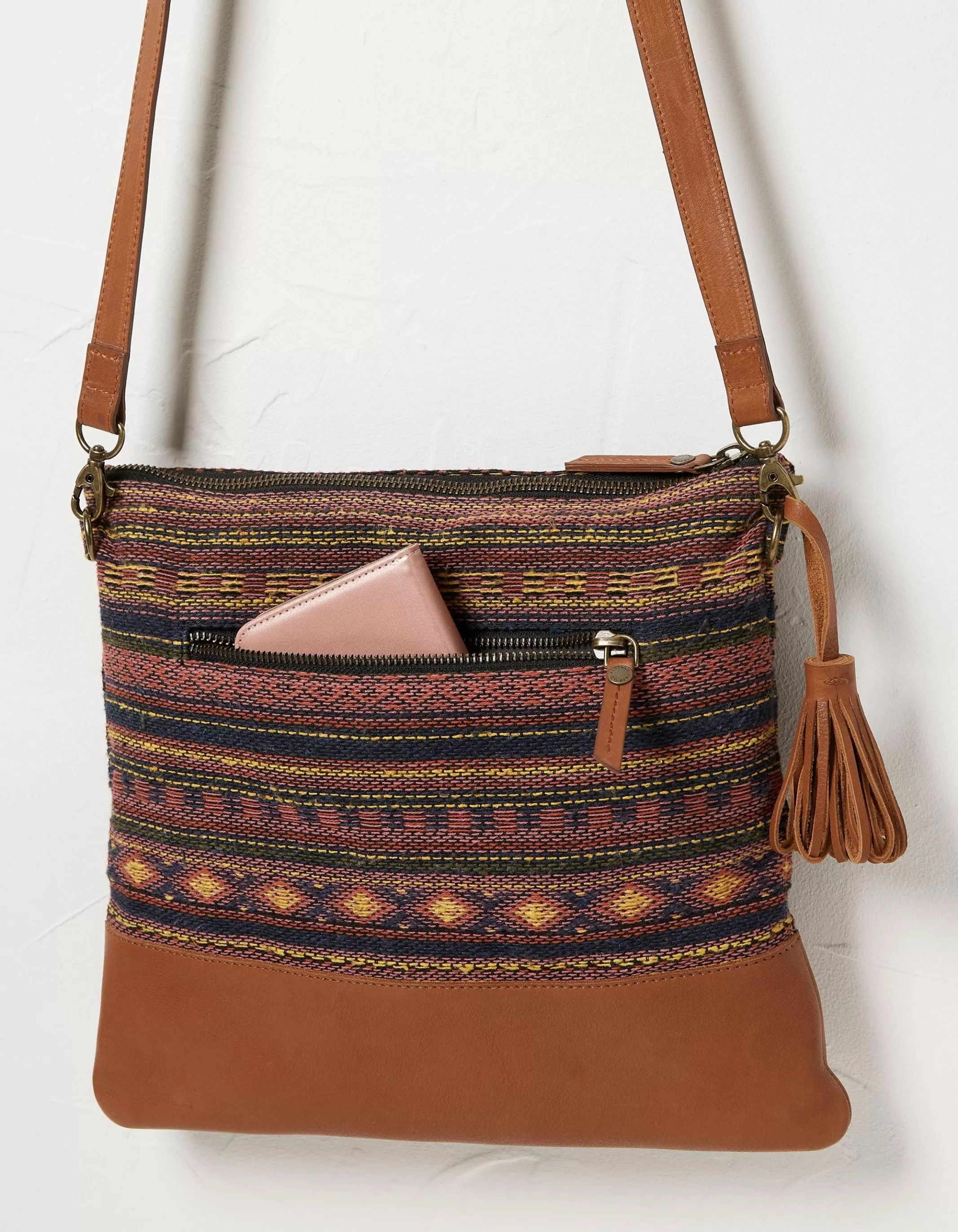 Hot FatFace Orla Woven Mix Crossbody Bag Multi