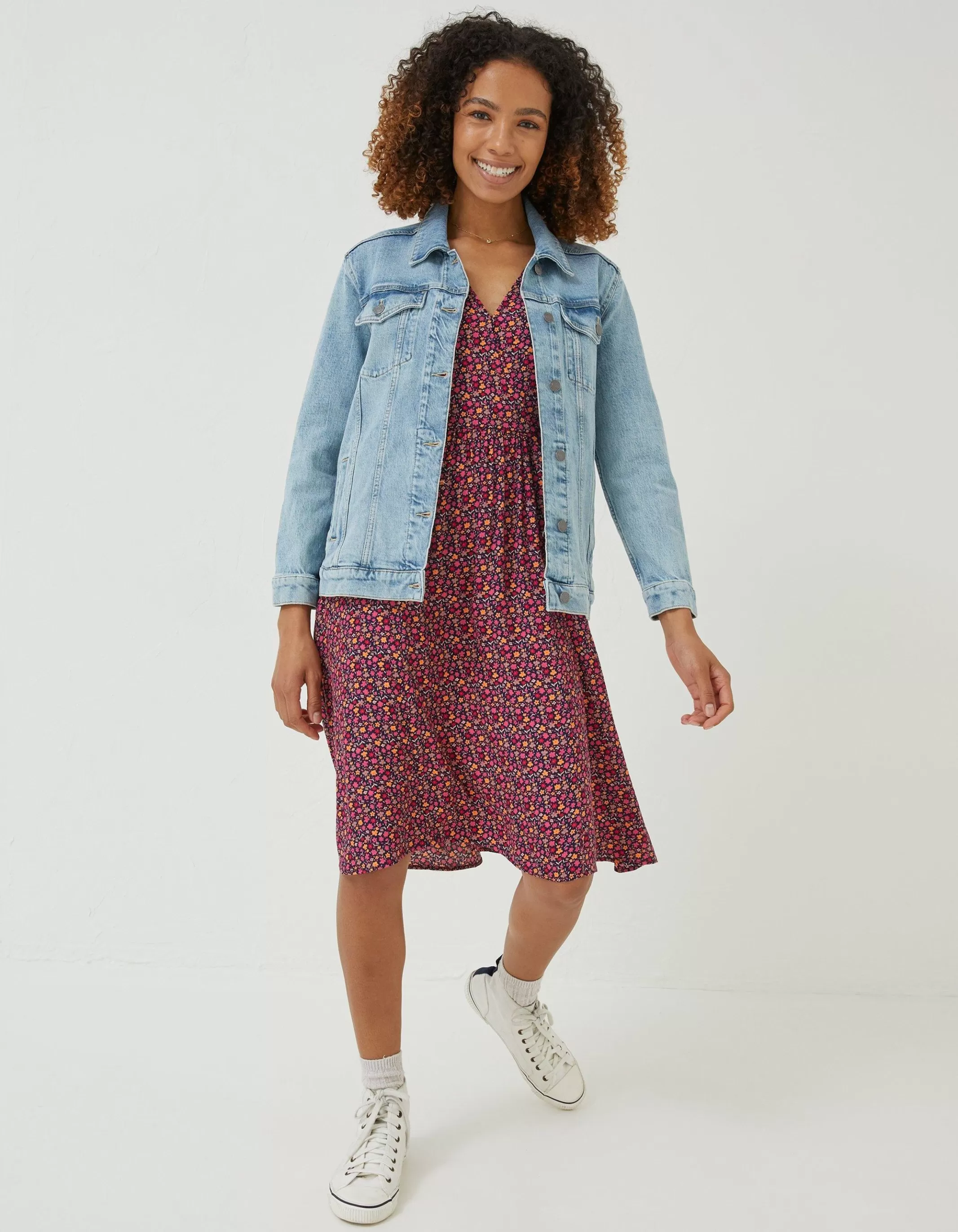 Online FatFace Ottilee Denim Jacket Light Blue