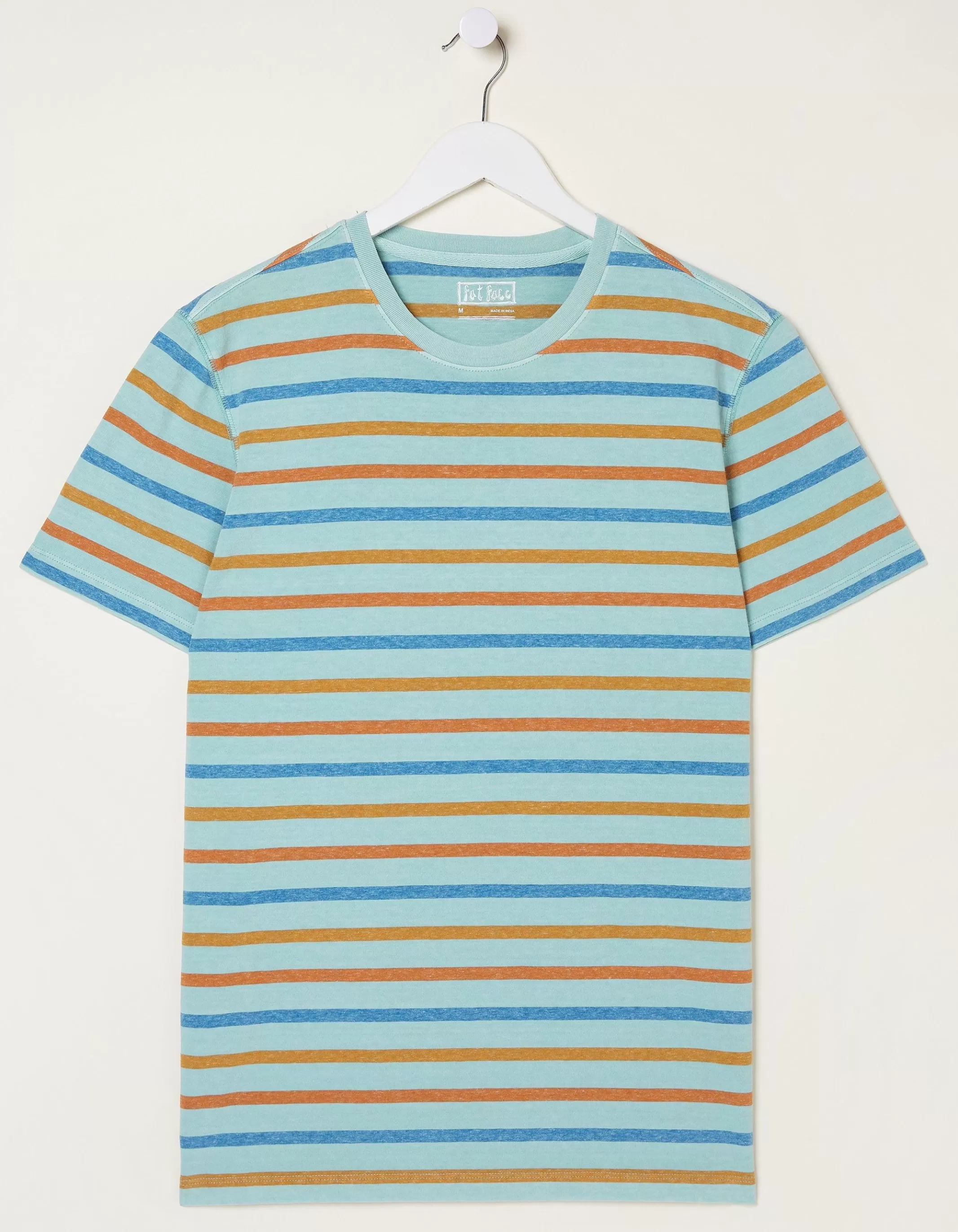 Cheap FatFace Overdye Stripe T-Shirt Blue