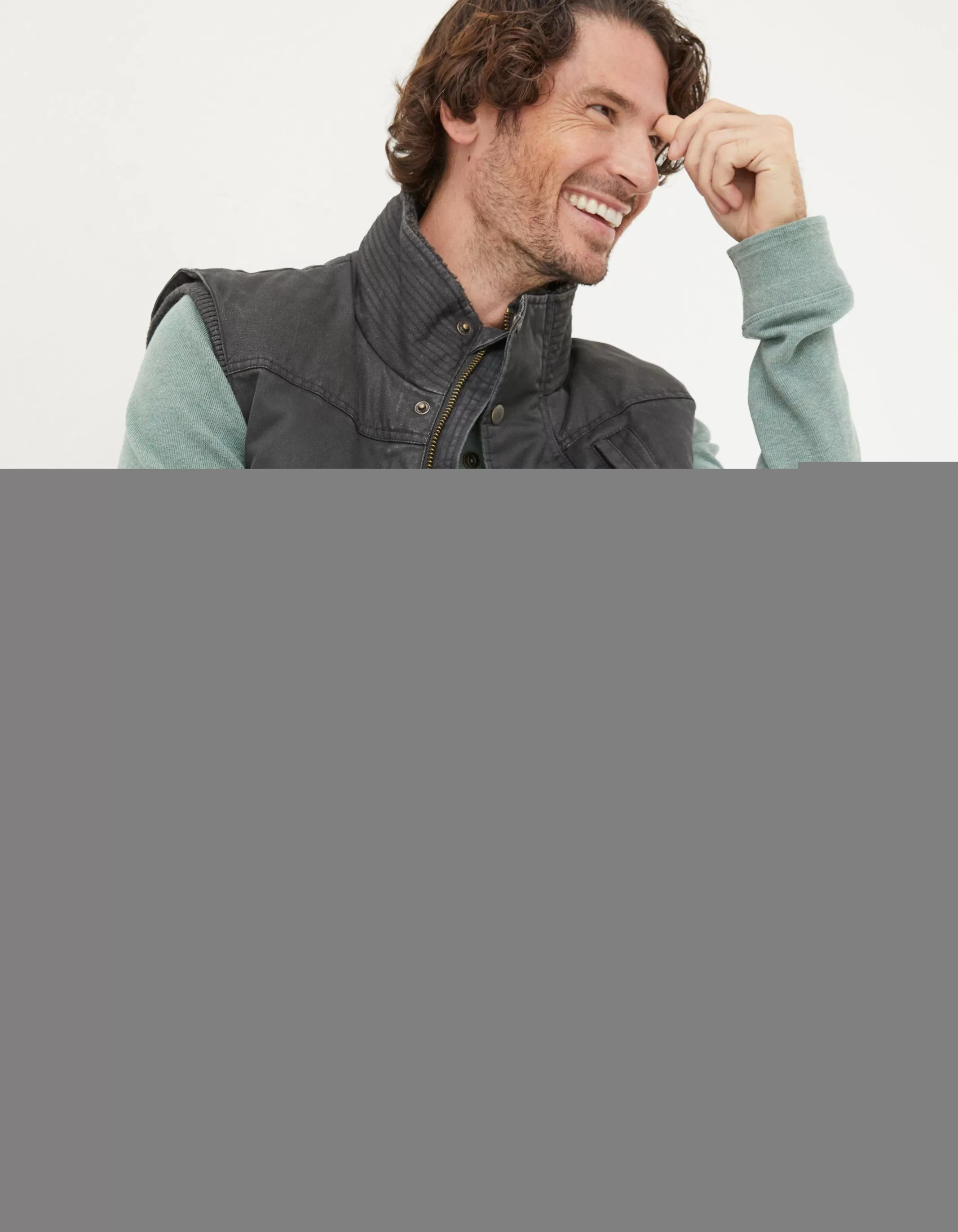 Store FatFace Paignton Gilet Charcoal Grey
