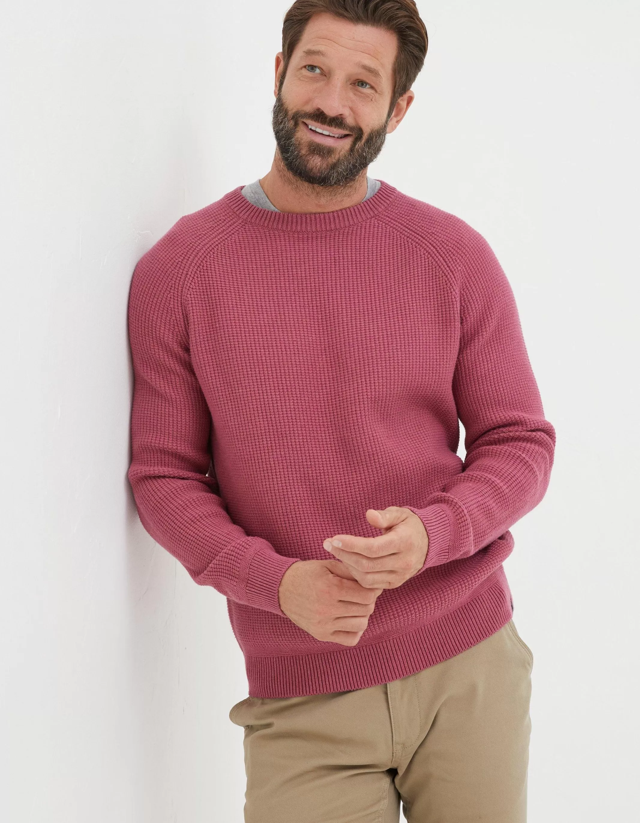 Discount FatFace Pembrey Crew Jumper Rose Pink