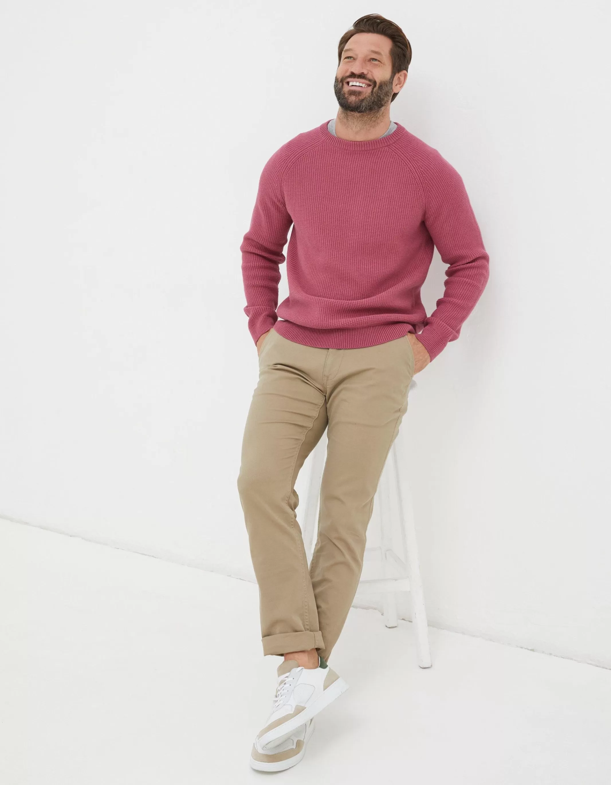 Discount FatFace Pembrey Crew Jumper Rose Pink