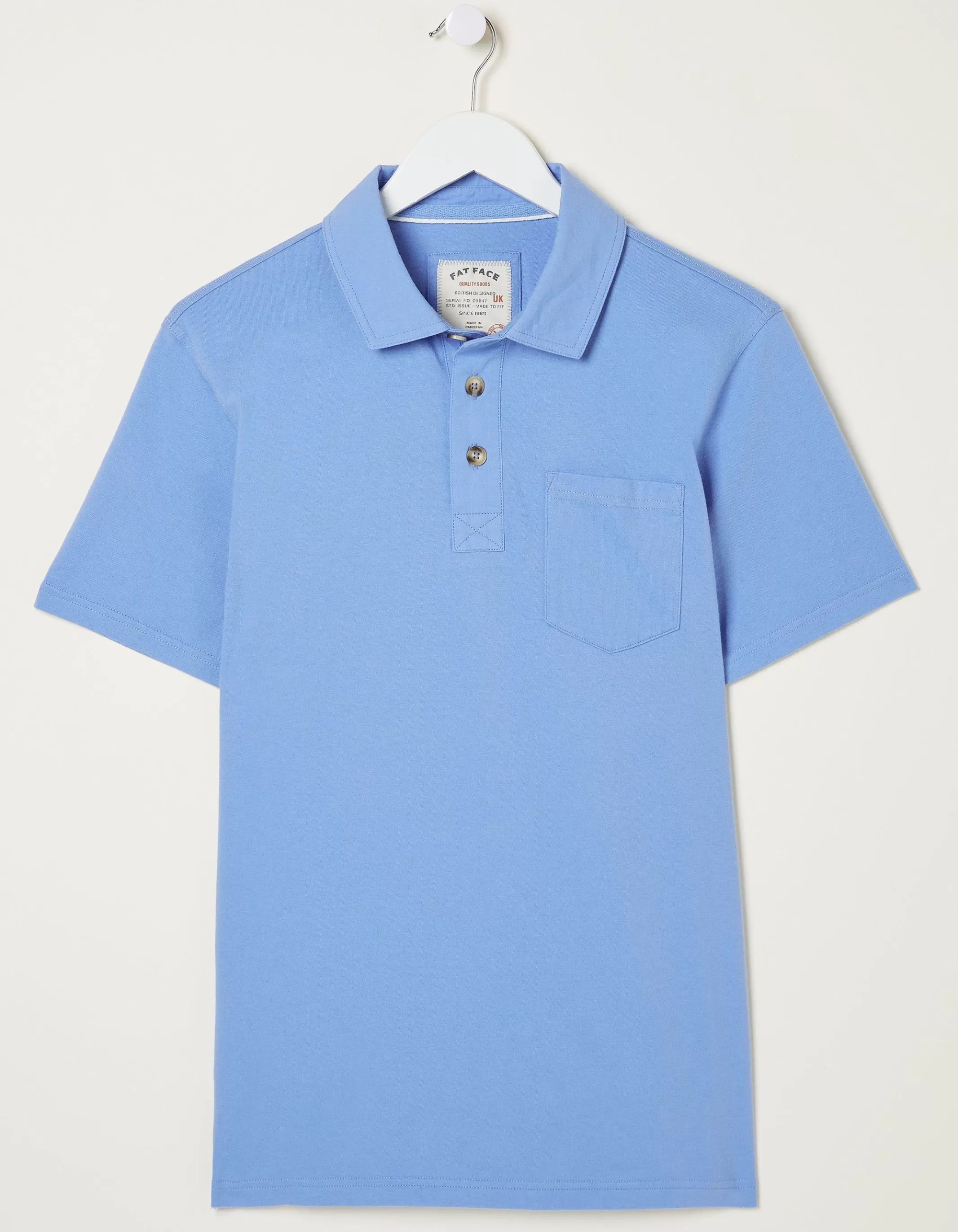 Hot FatFace Perranporth Polo Bright Blue