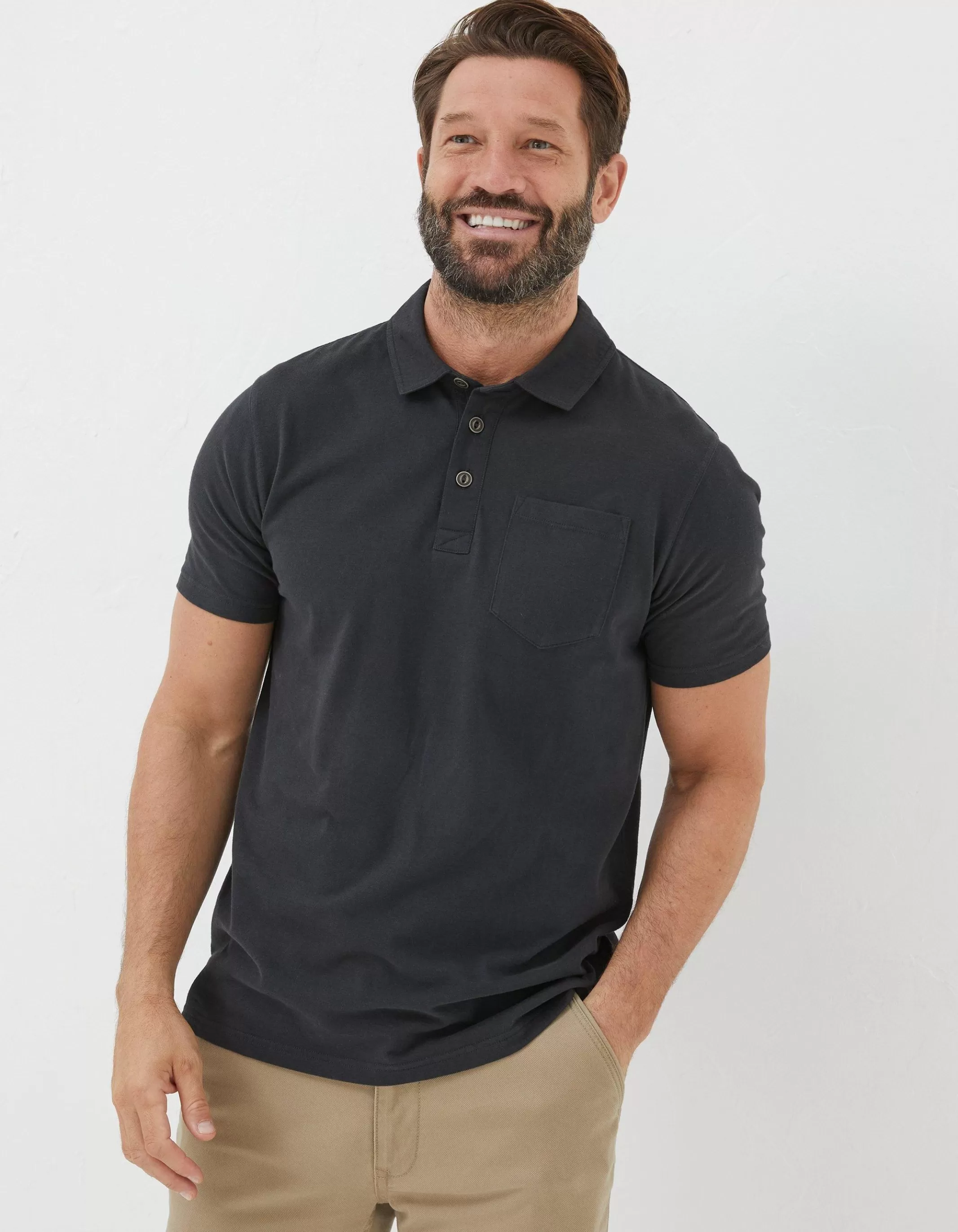 Outlet FatFace Perranporth Polo Washed Black