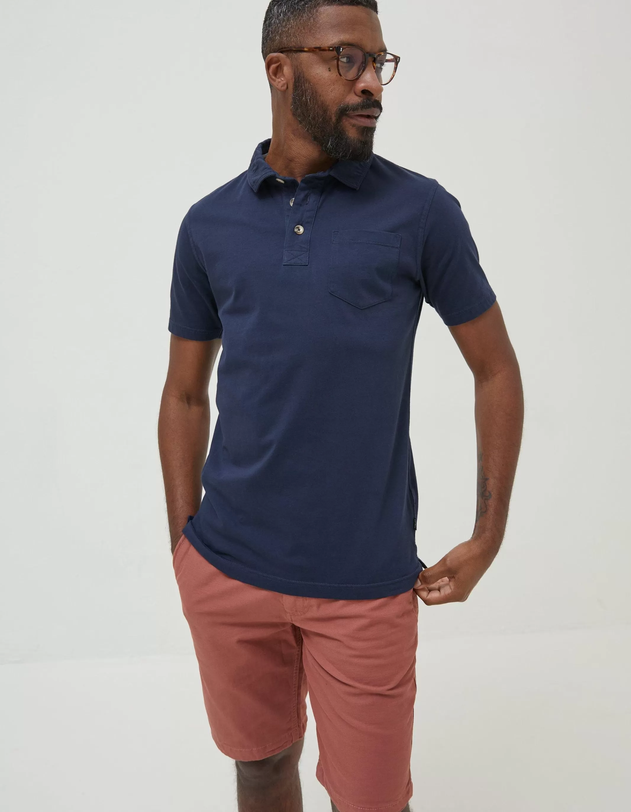 Flash Sale FatFace Perranporth Polo Navy