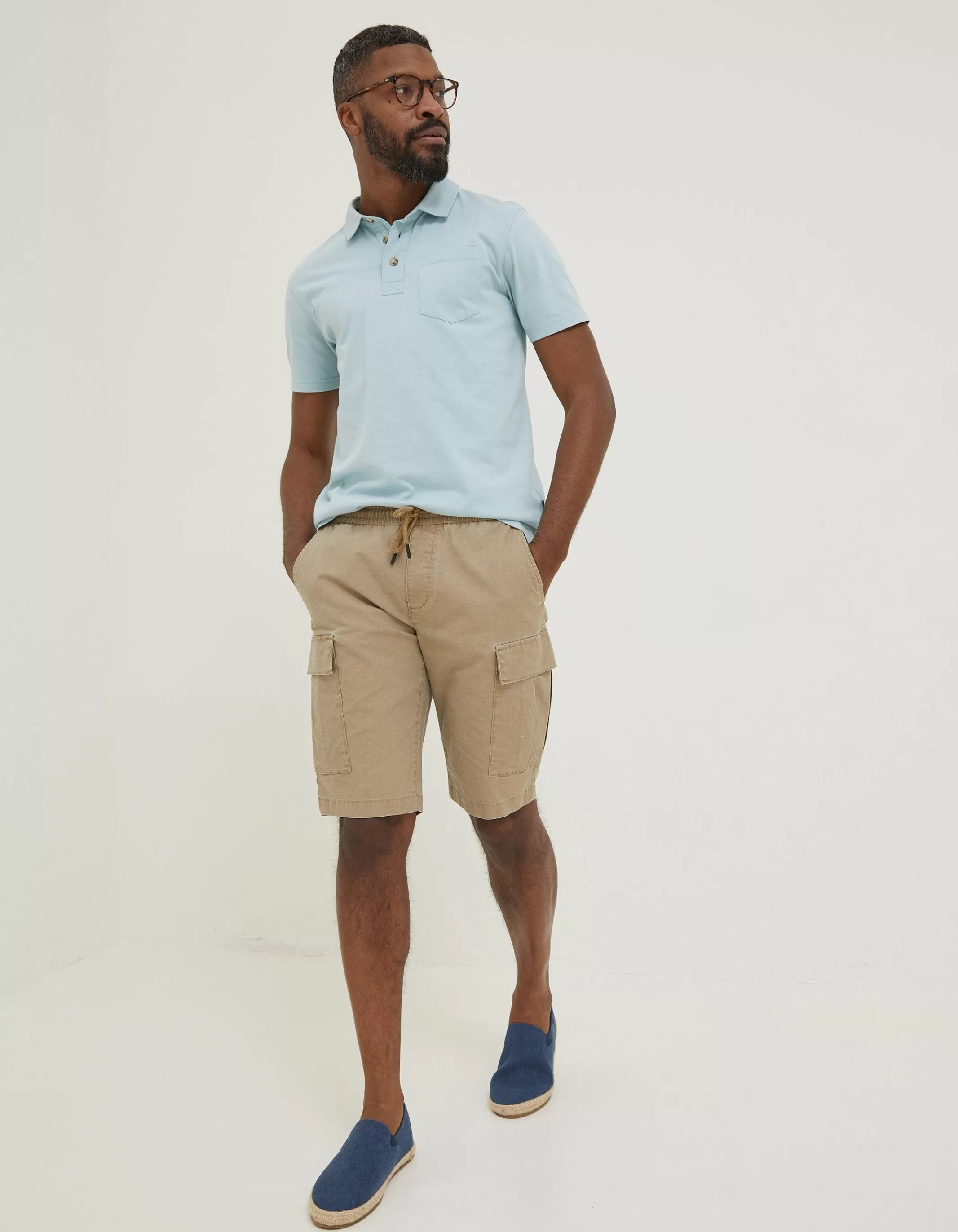 Hot FatFace Perranporth Polo Light Blue
