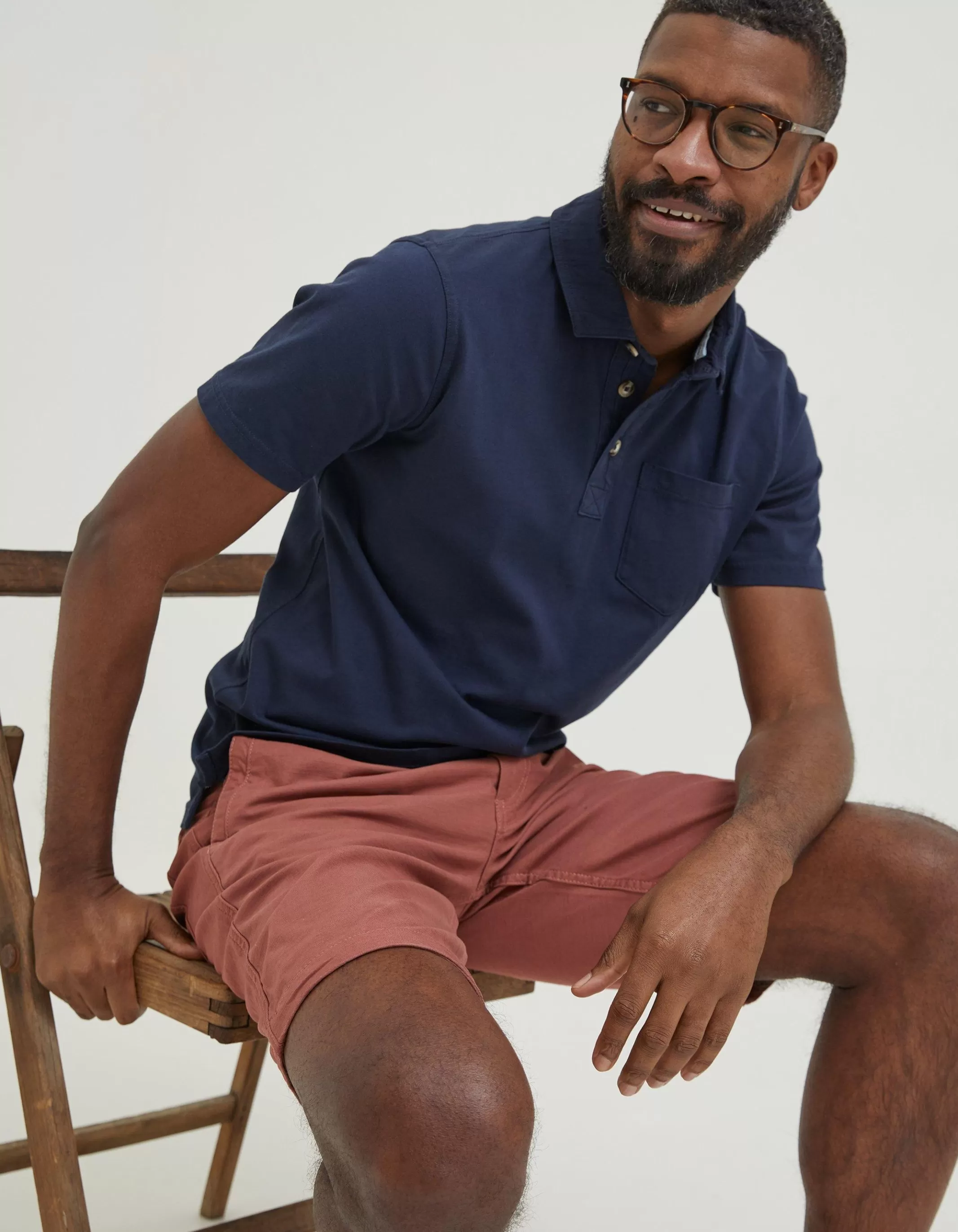 Flash Sale FatFace Perranporth Polo Navy