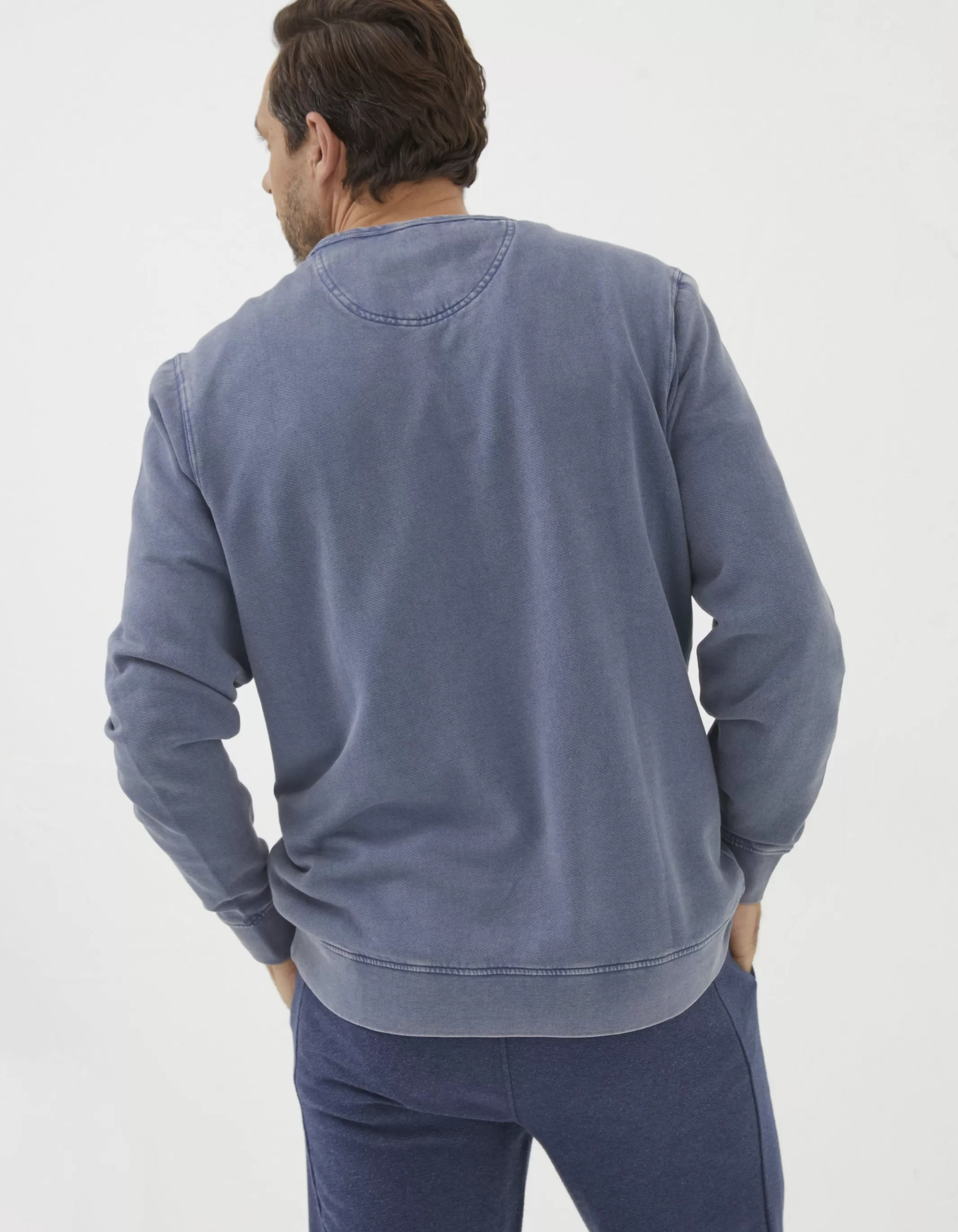 Store FatFace Petersfield Crew Sweatshirt Dusky Blue