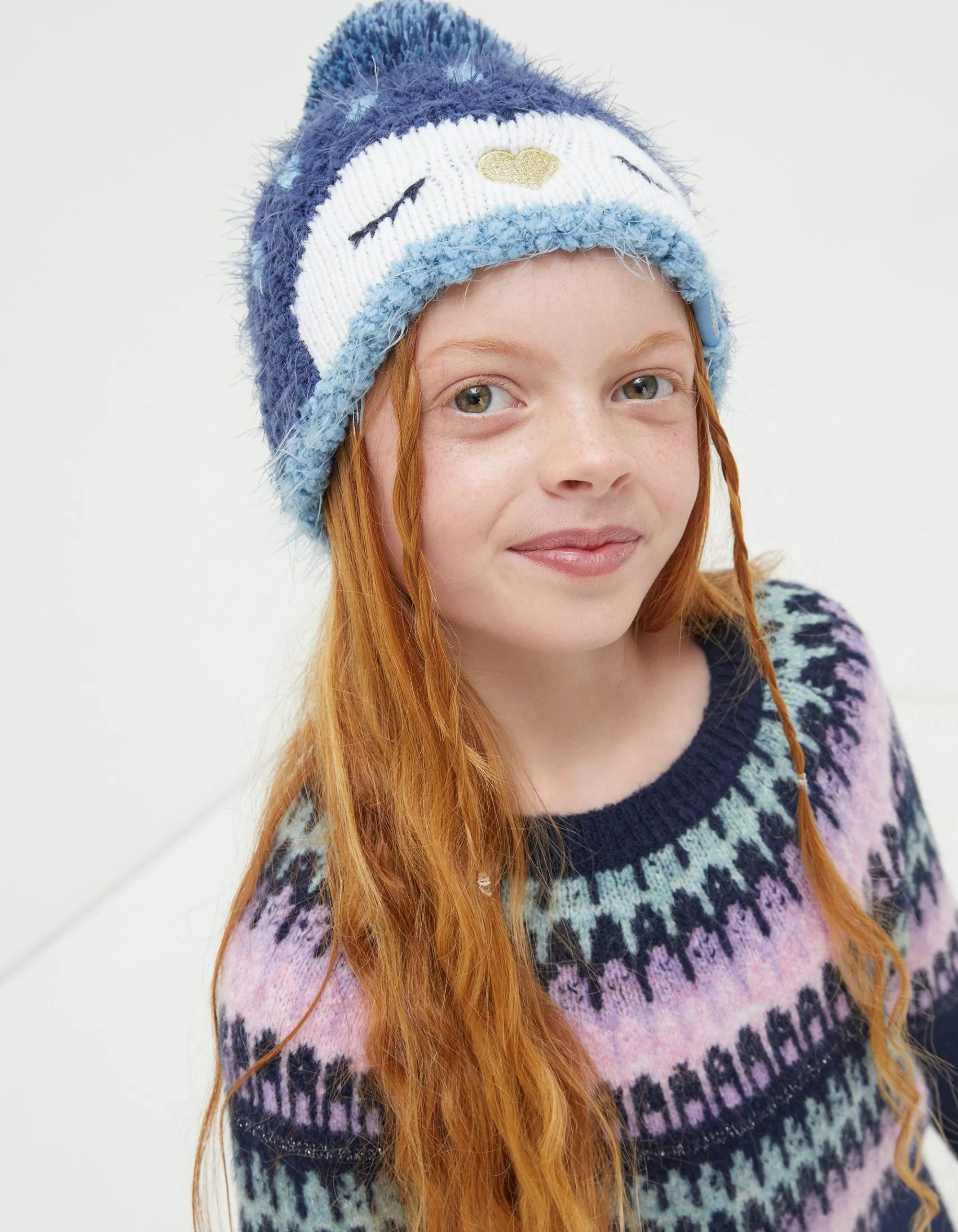 Clearance FatFace Pippa Penguin Beanie Hat Navy