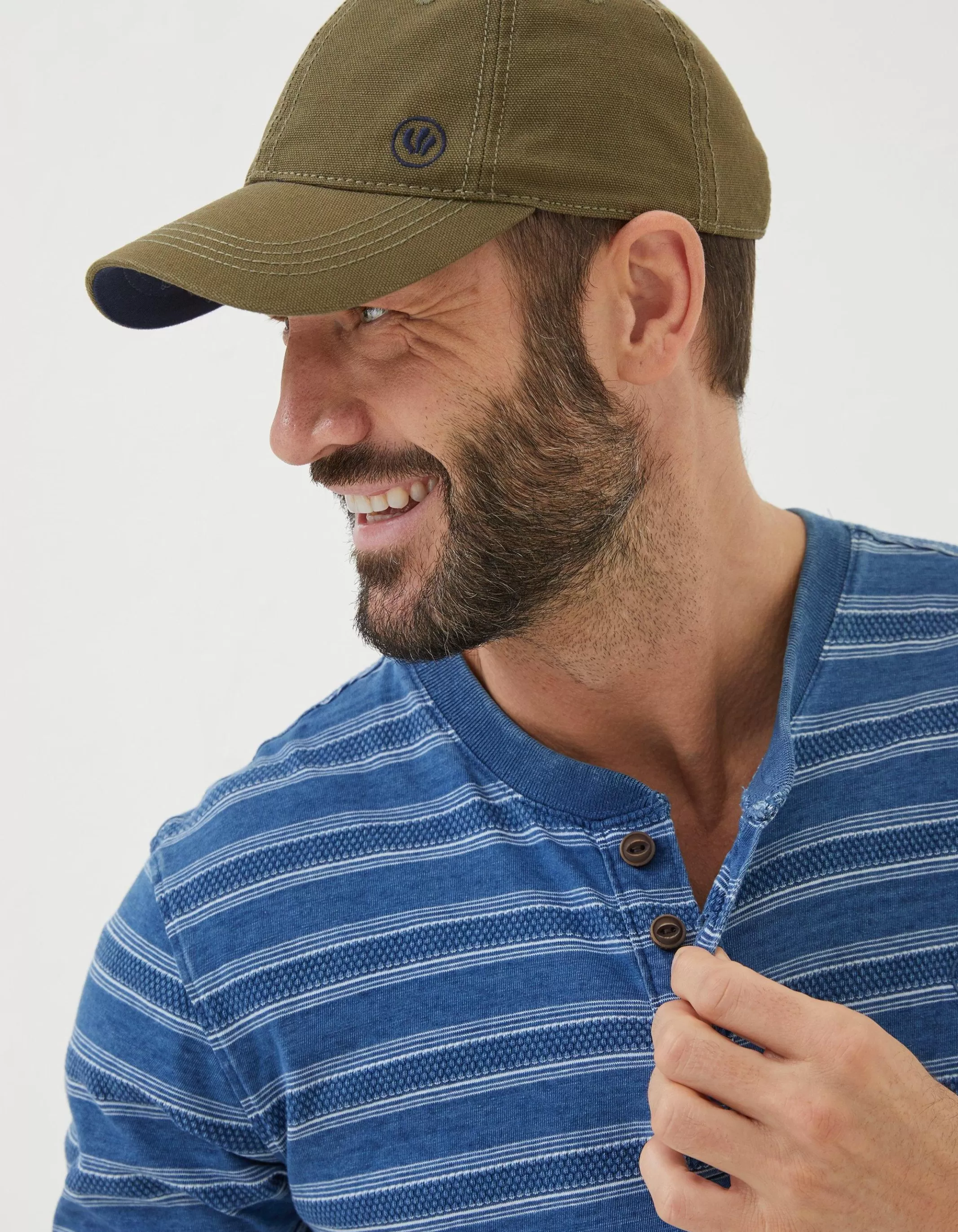 Cheap FatFace Plain Baseball Cap Khaki Green