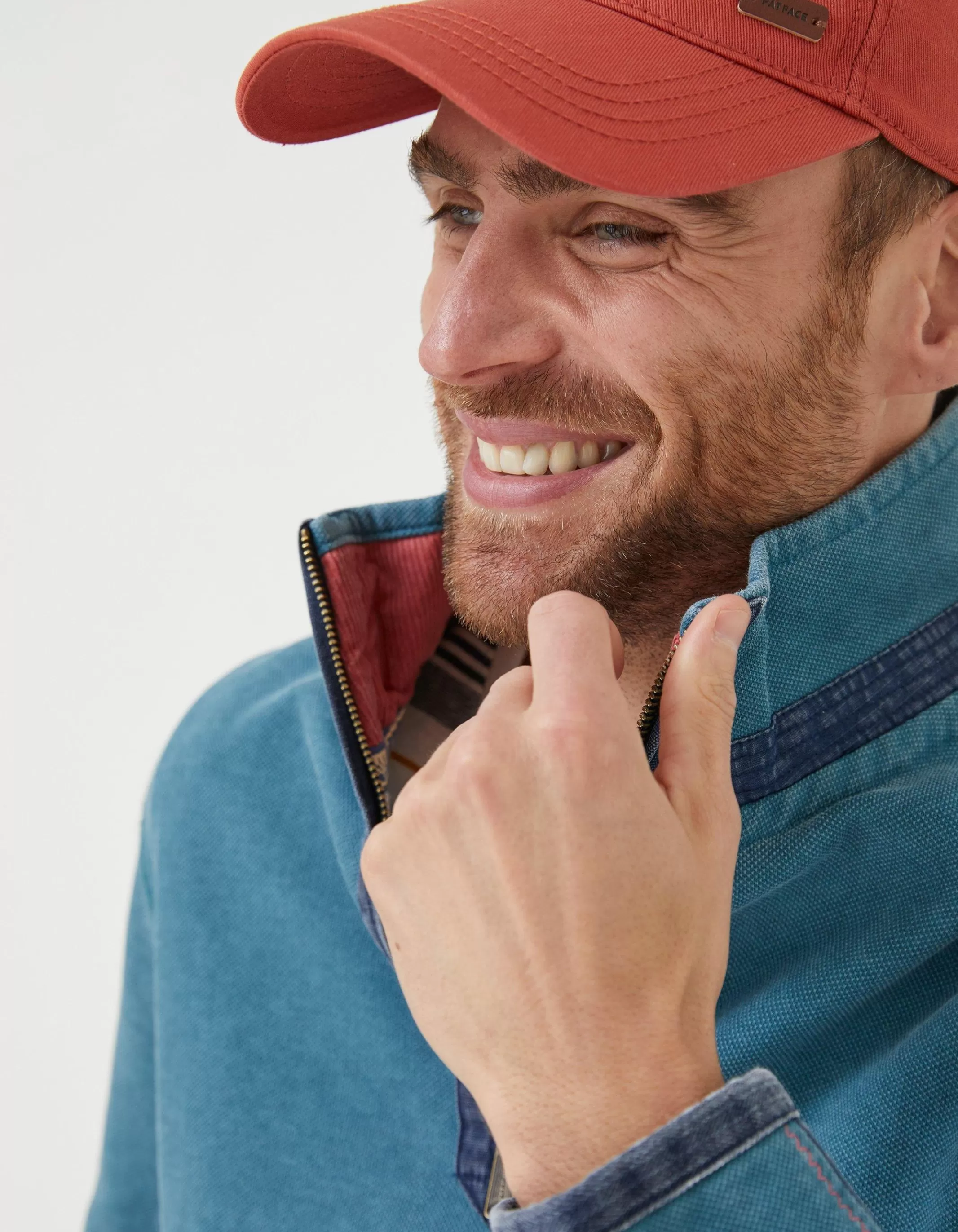 Fashion FatFace Plain Twill Cap Orange