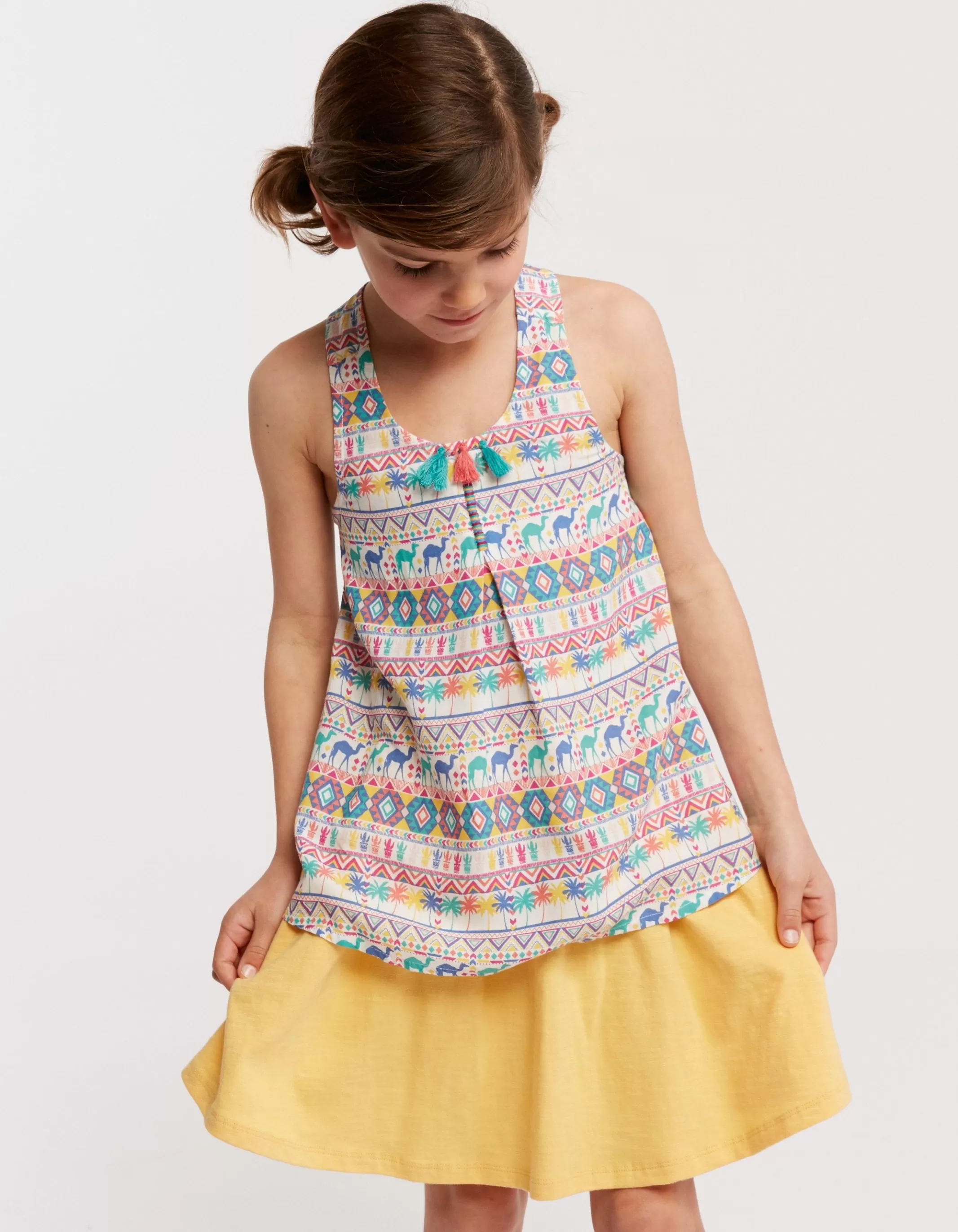 Hot FatFace Polly Aztec Print Cami Multi