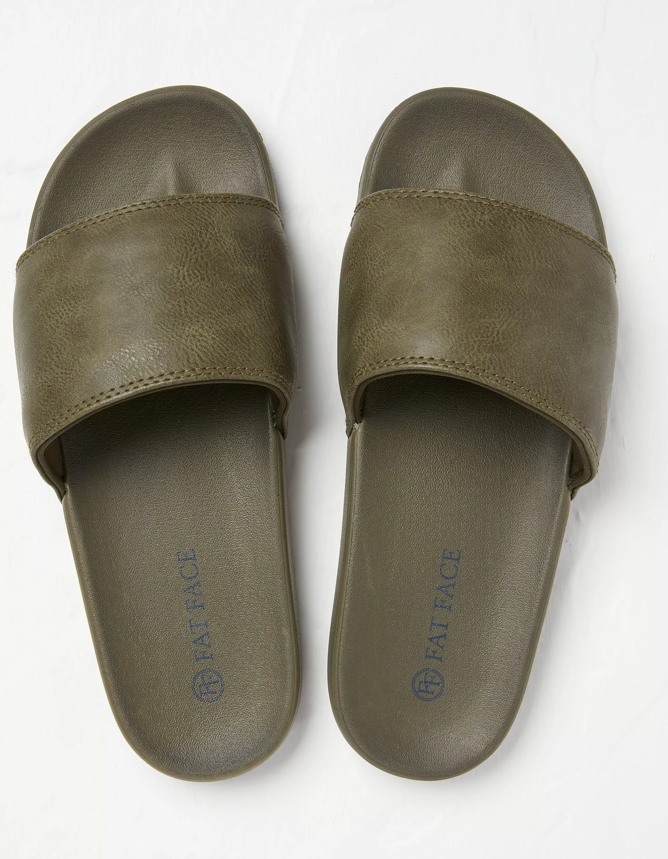 Clearance FatFace Pool Sliders Khaki Green