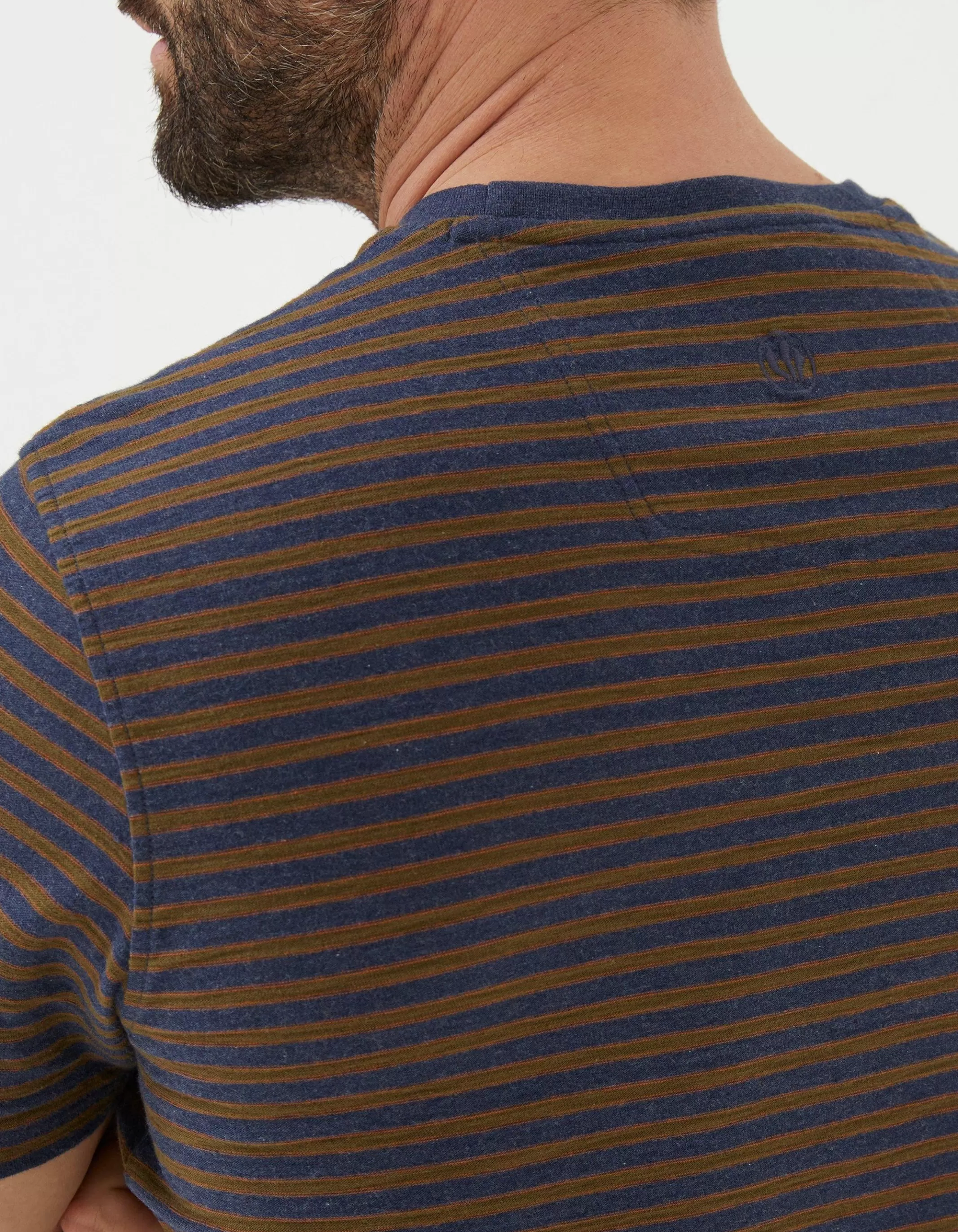 Best FatFace Porth Stripe T-Shirt Indigo Blue