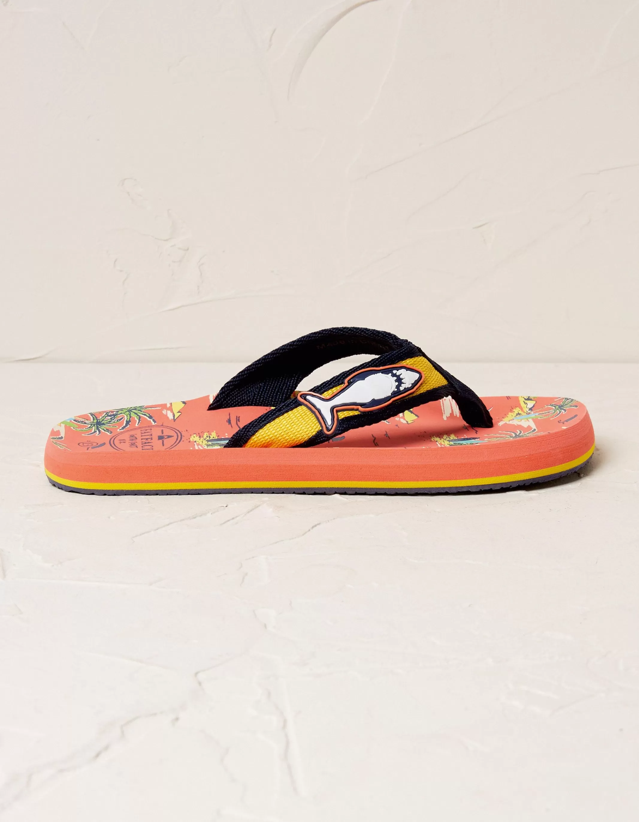 Best Sale FatFace Resort Print Flip Flops Orange