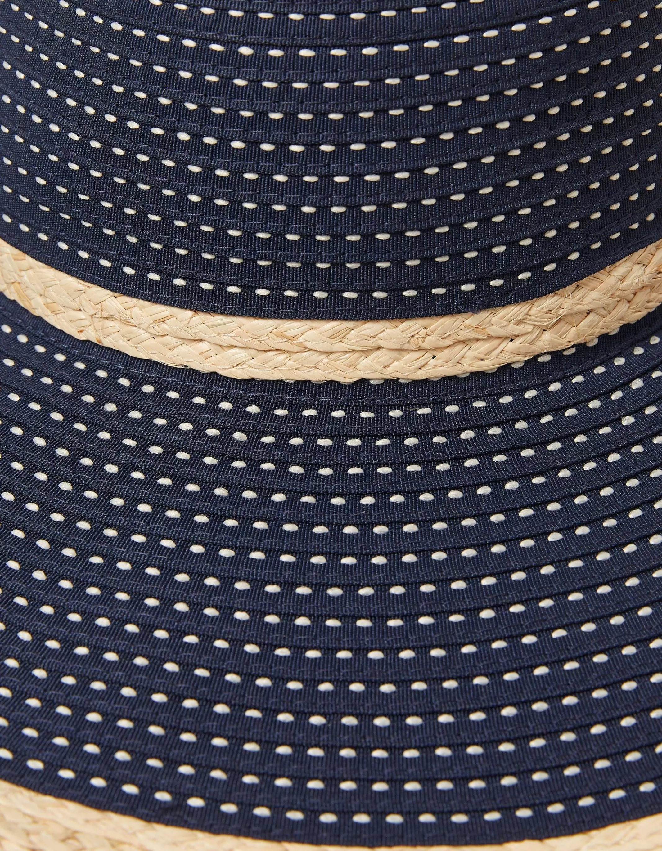 Best Sale FatFace Ribbon Floppy Sun Hat Navy