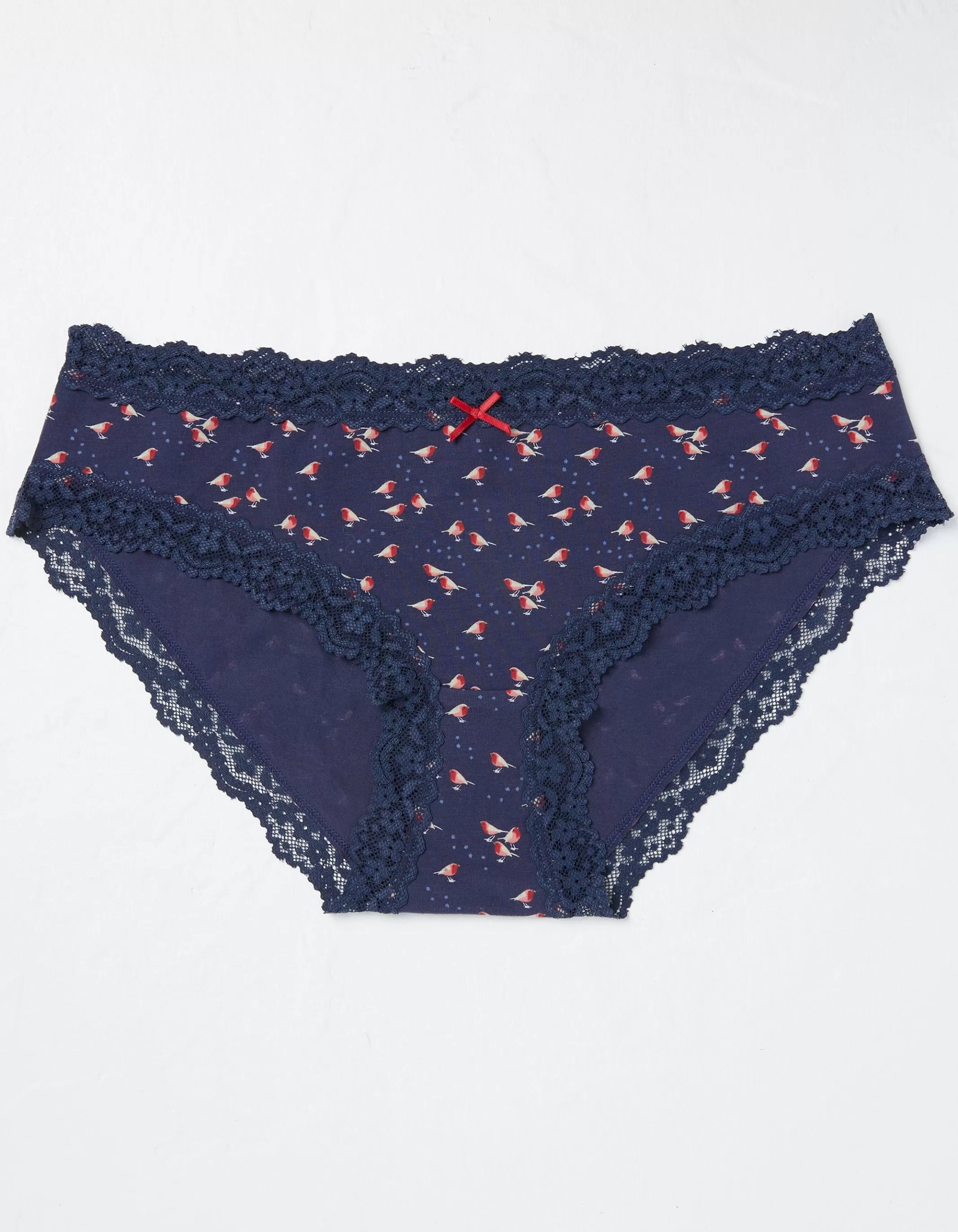 Online FatFace Robin Print Short Knickers Navy