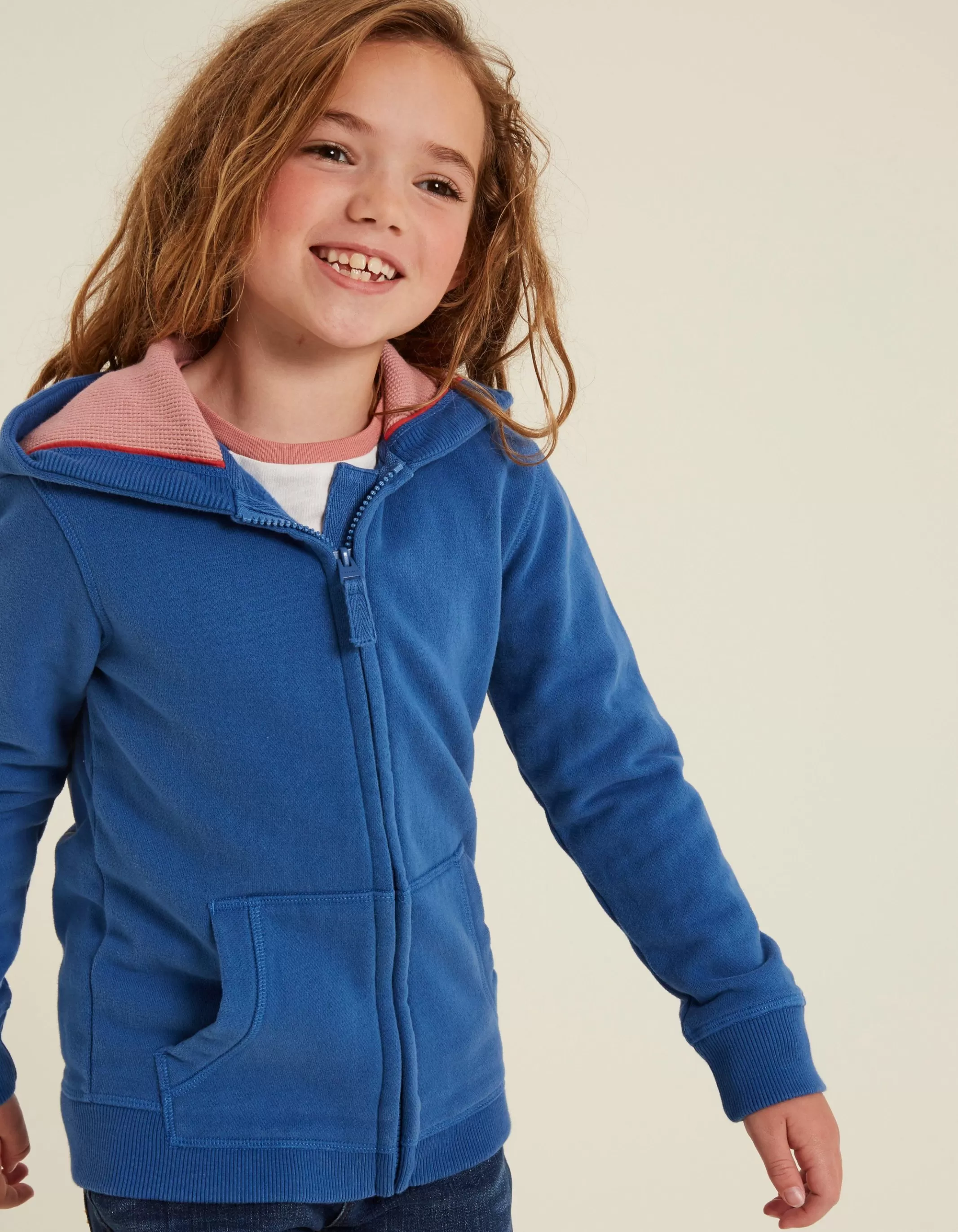 Flash Sale FatFace Roller Skate Graphic Zip Thru Hoodie Cobalt