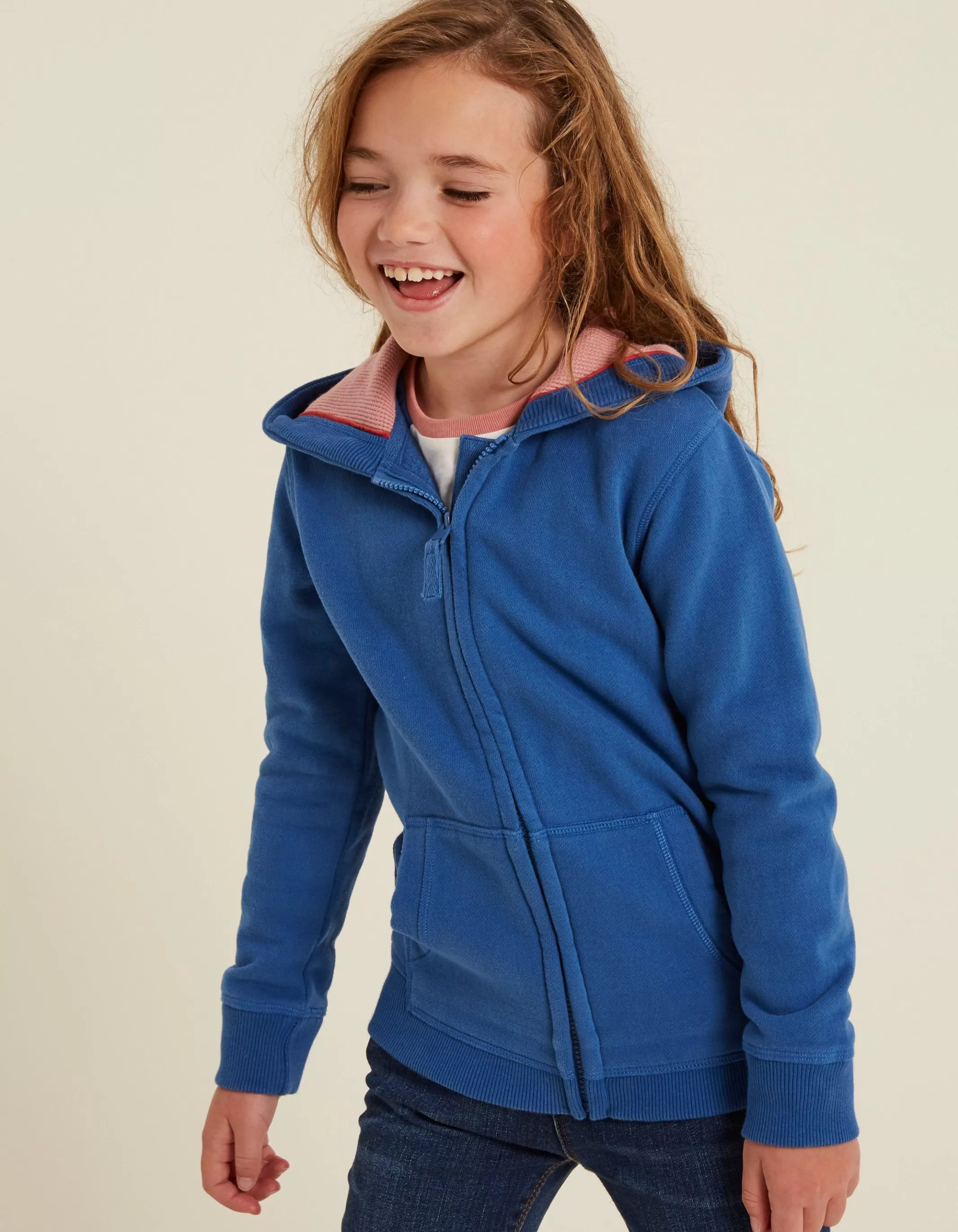 Flash Sale FatFace Roller Skate Graphic Zip Thru Hoodie Cobalt