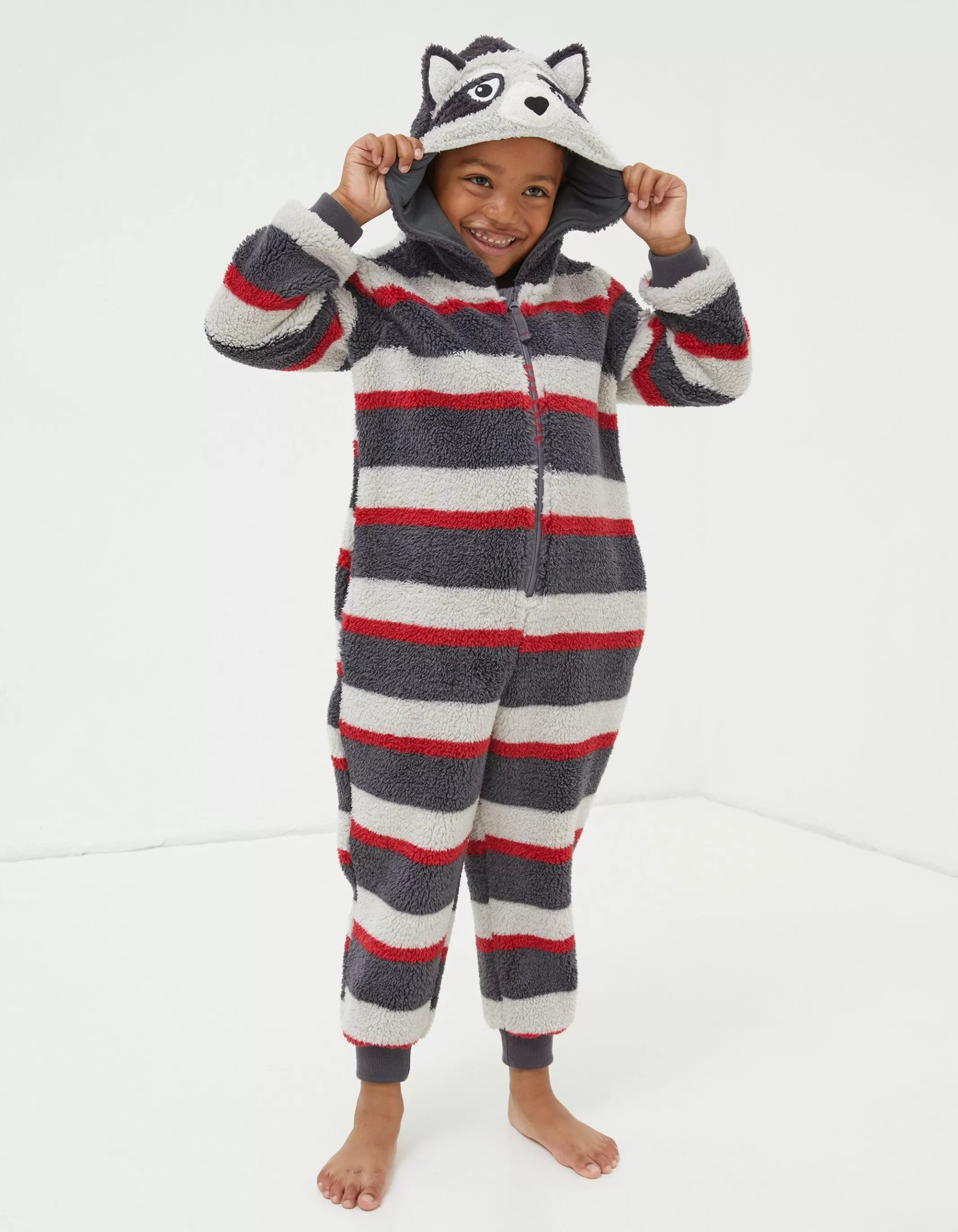 Discount FatFace Ronnie Raccoon Onesie Navy