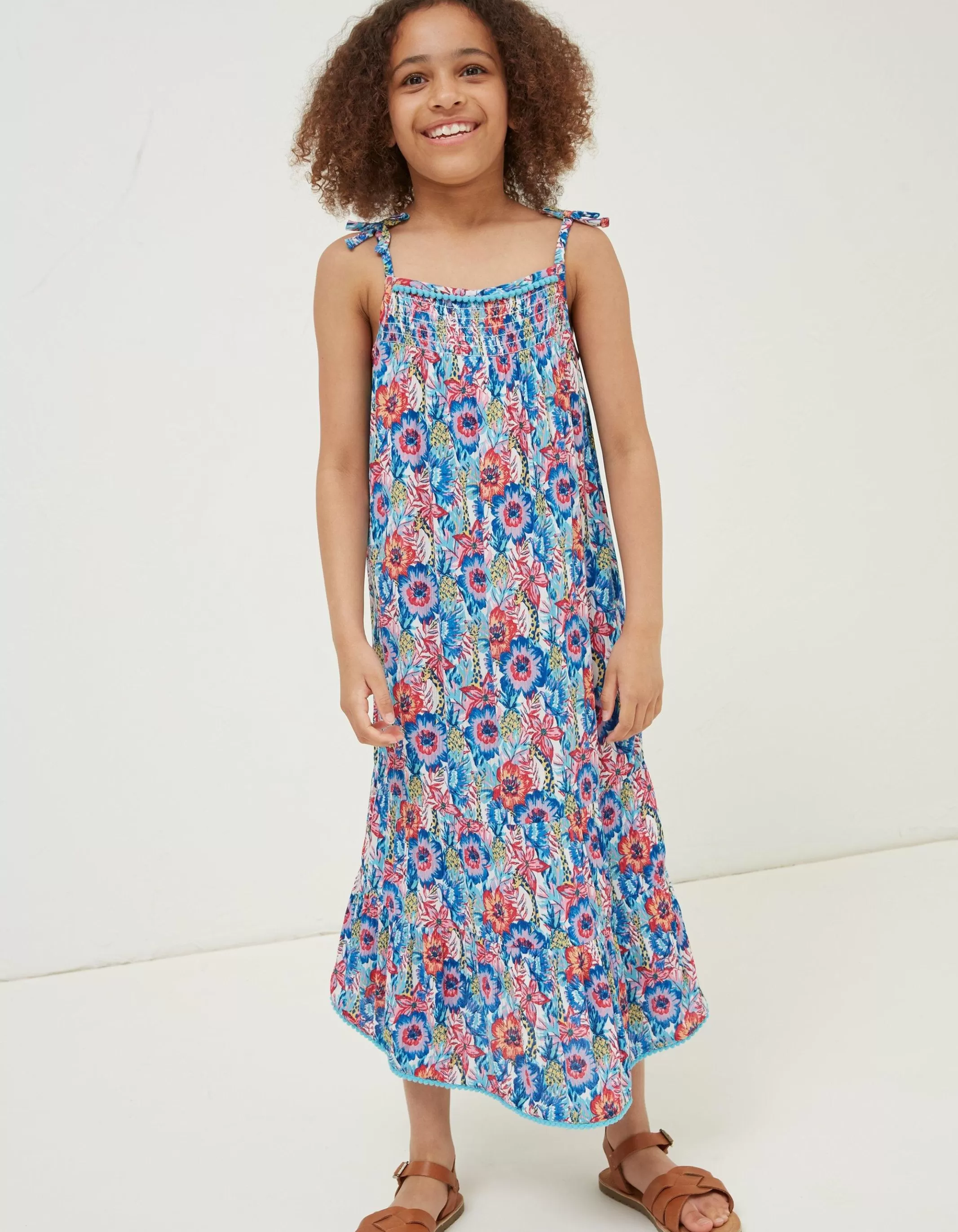 Sale FatFace Rosa Tropical Print Dress Multi Colour