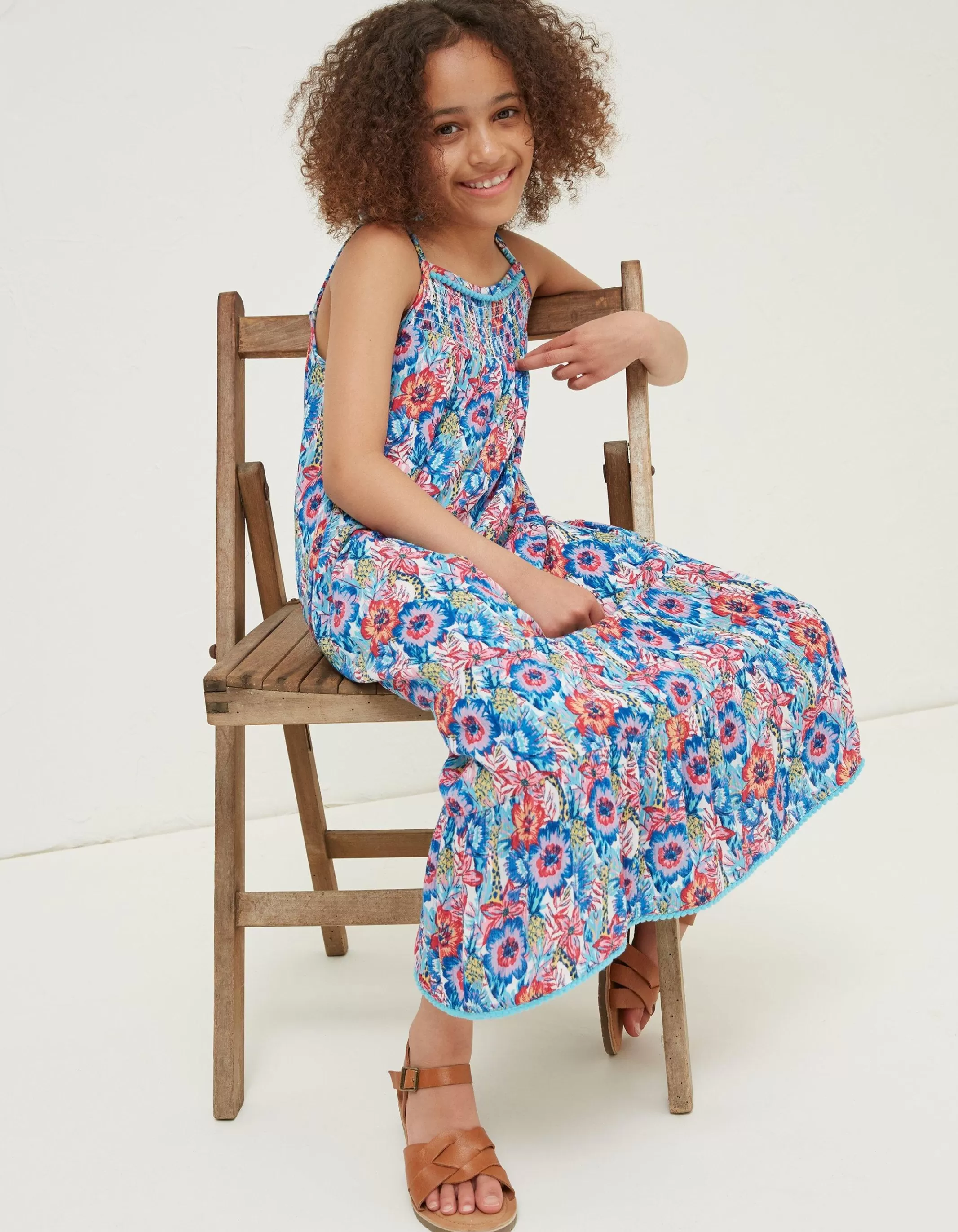Sale FatFace Rosa Tropical Print Dress Multi Colour