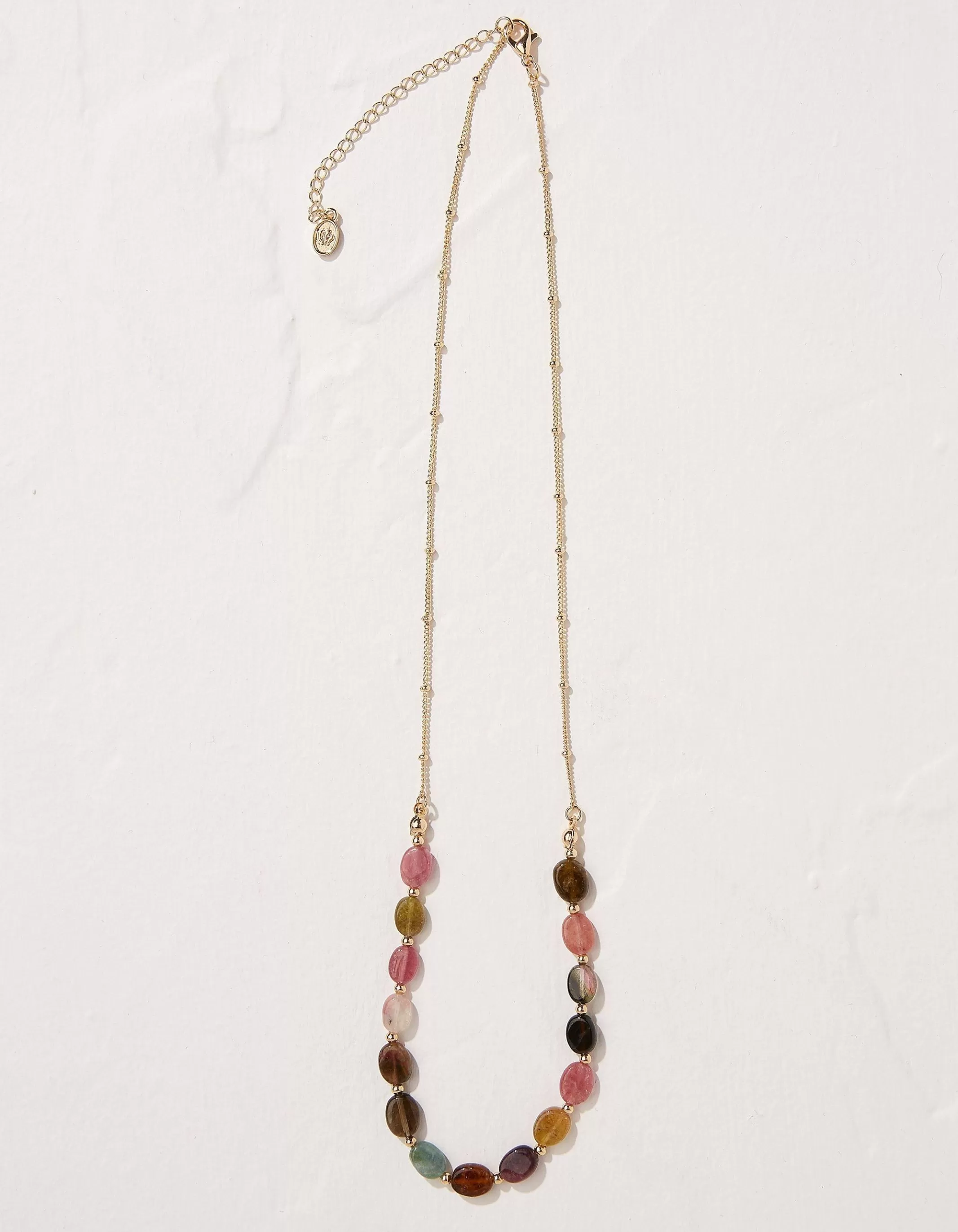 Sale FatFace Round Stone Necklace Multi