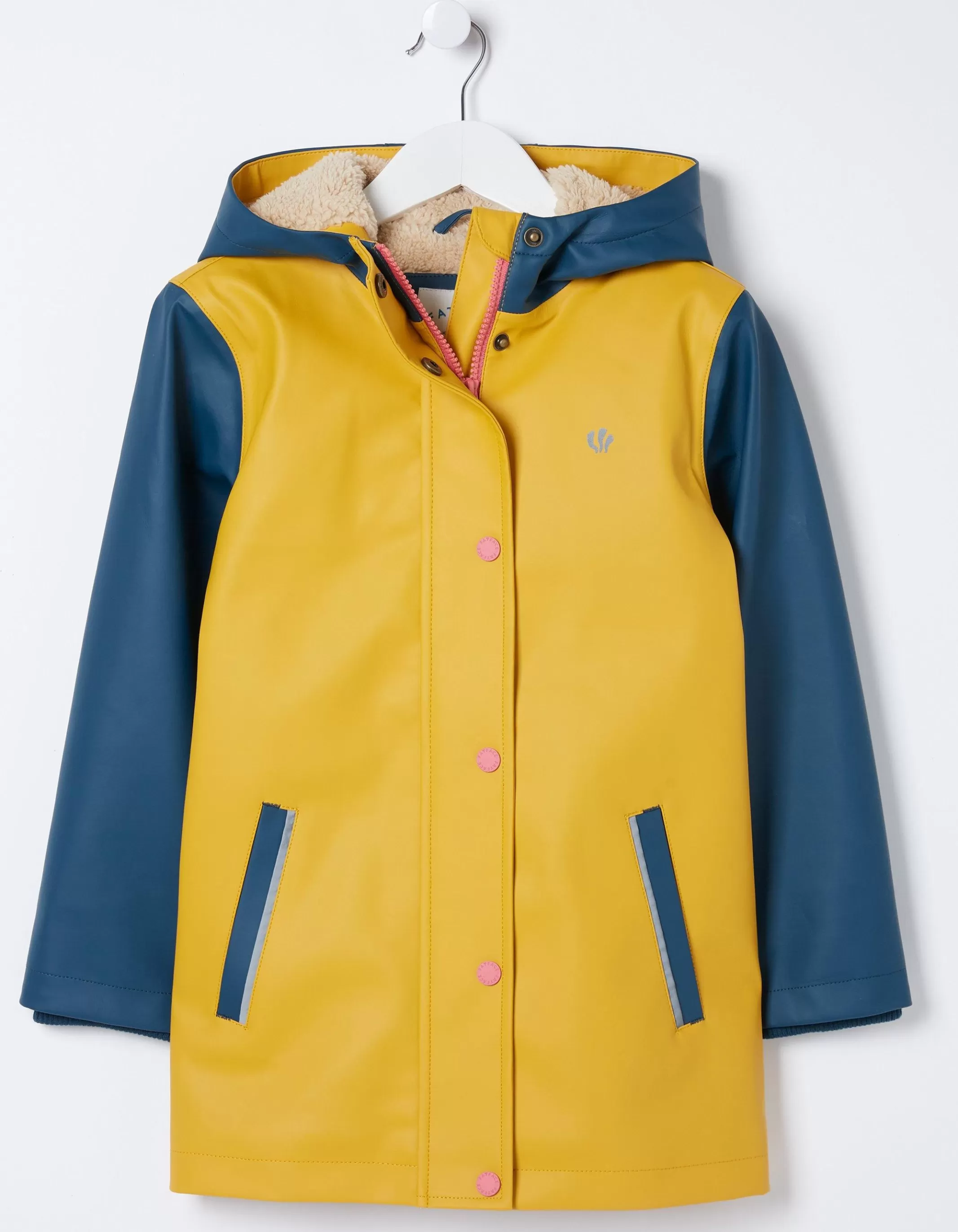 Clearance FatFace Rubberised Waterproof Jacket Yellow