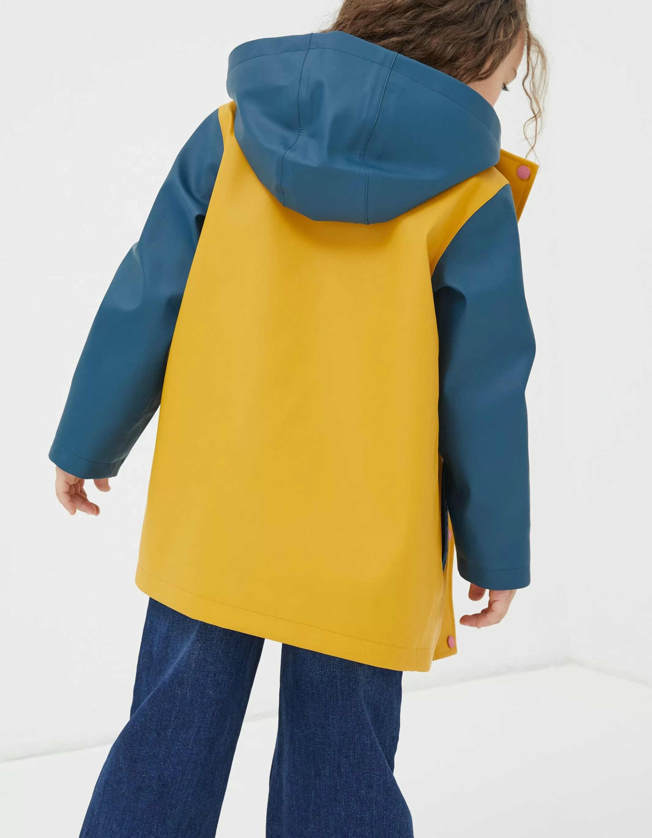 Clearance FatFace Rubberised Waterproof Jacket Yellow