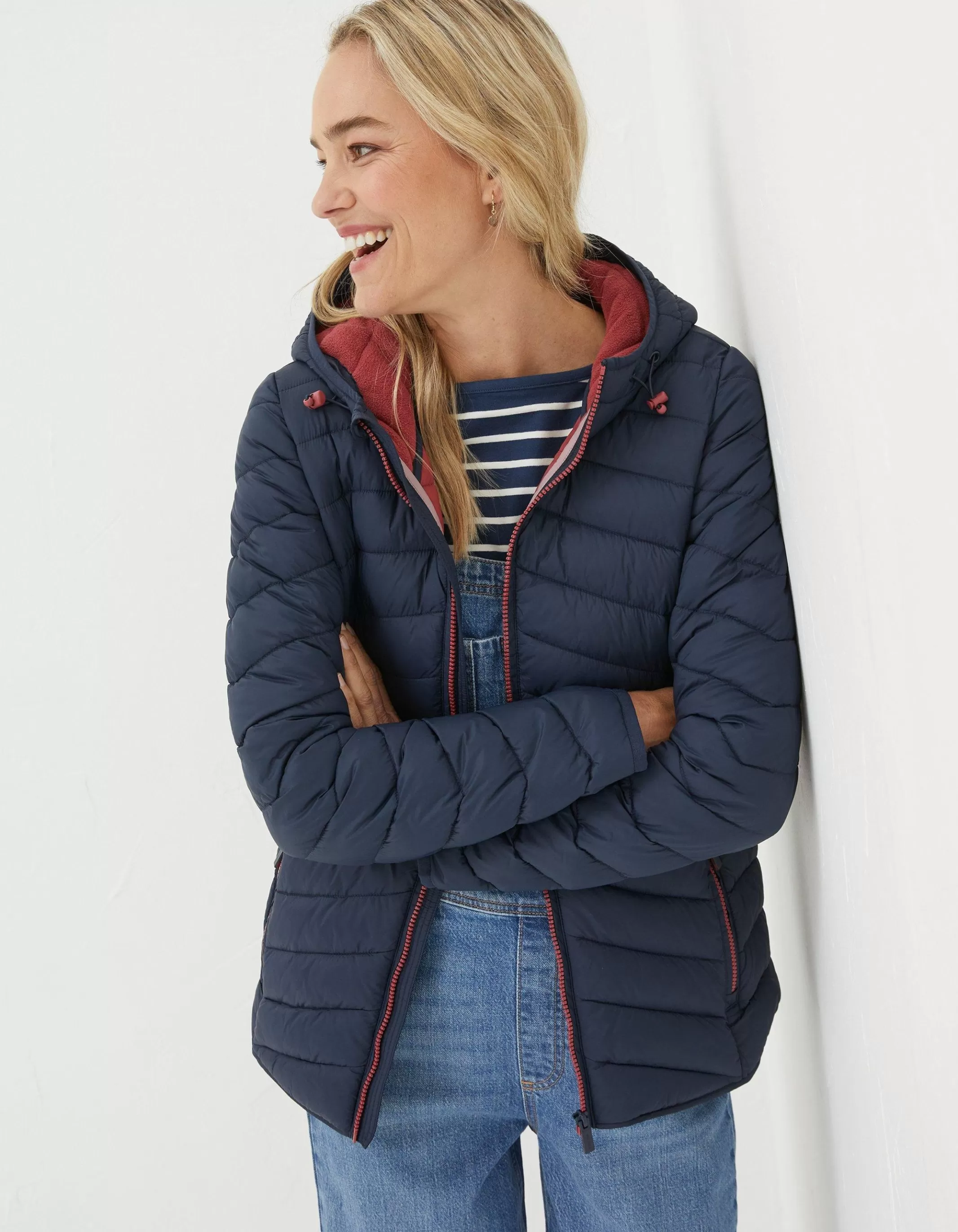 Discount FatFace Ruby Lightweight Puffer Jacket Navy