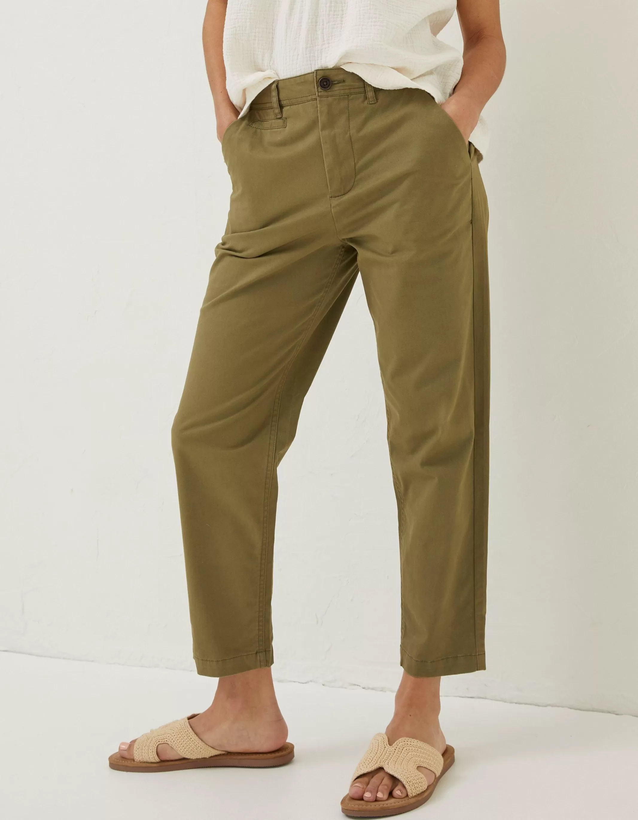 Hot FatFace Rye Chinos Khaki Green