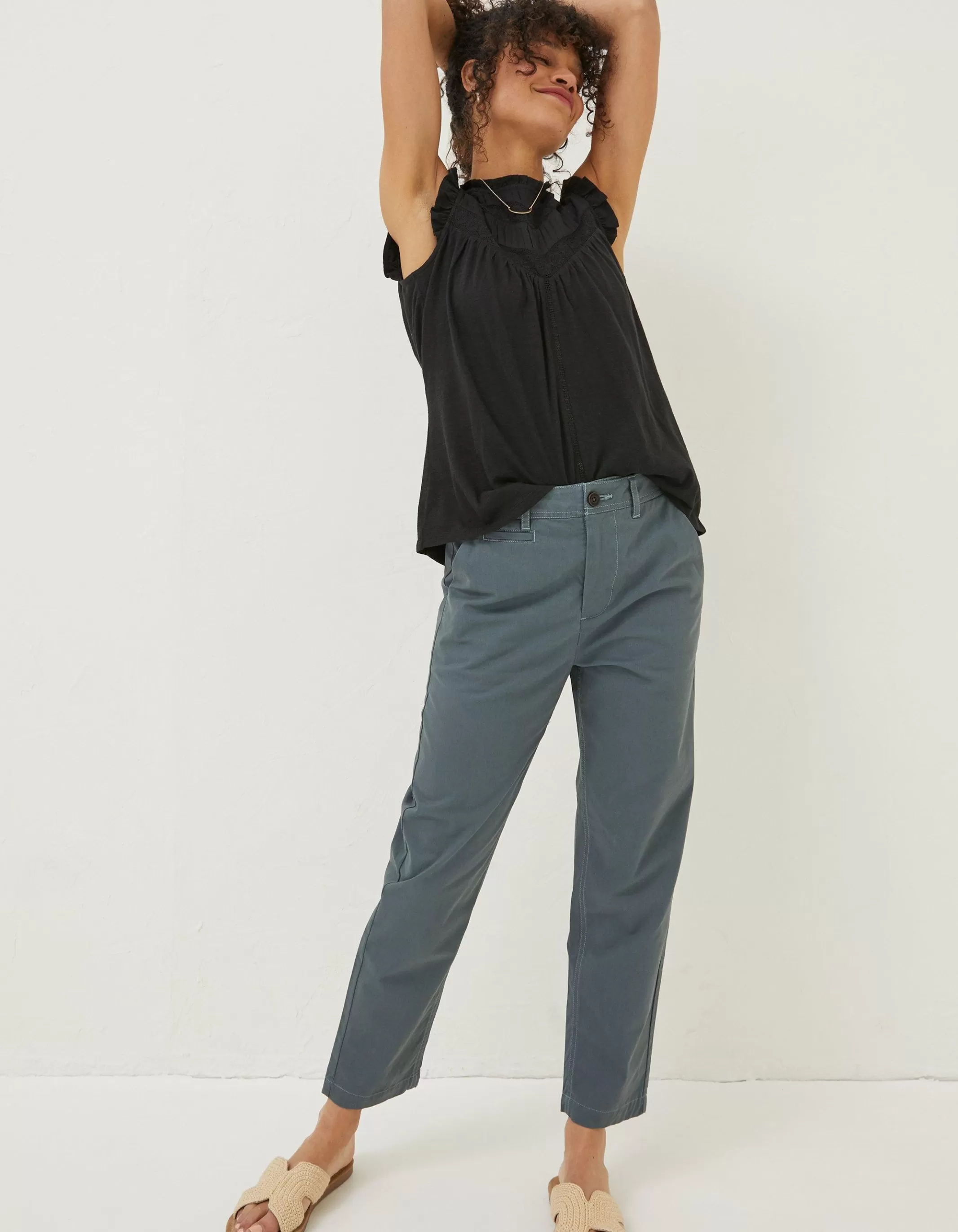 Discount FatFace Rye Chinos Teal Green