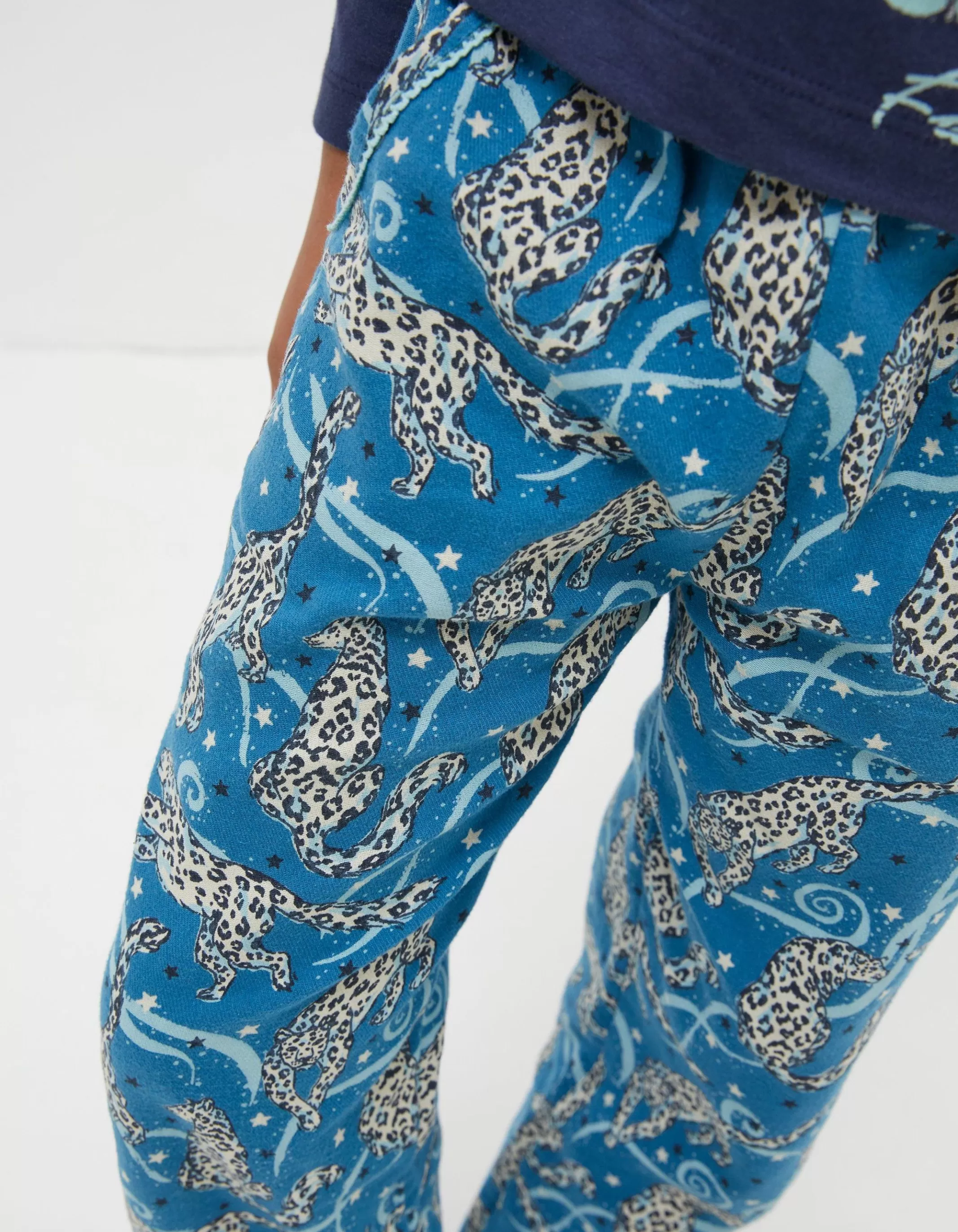 Online FatFace Sadie Snow Leopard Pyjama Set Teal Green