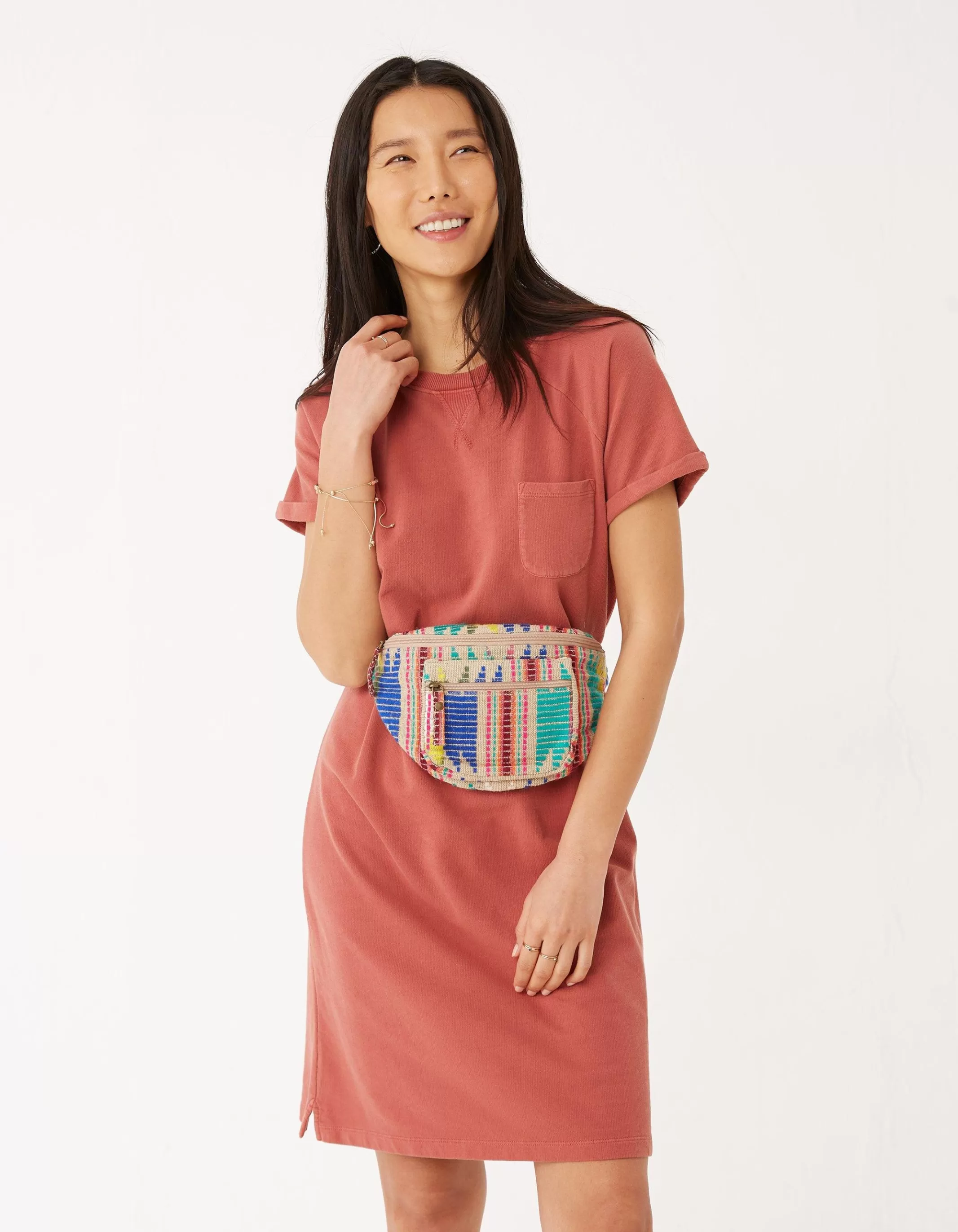 Store FatFace Sadie Sweat Dress Mid Orange