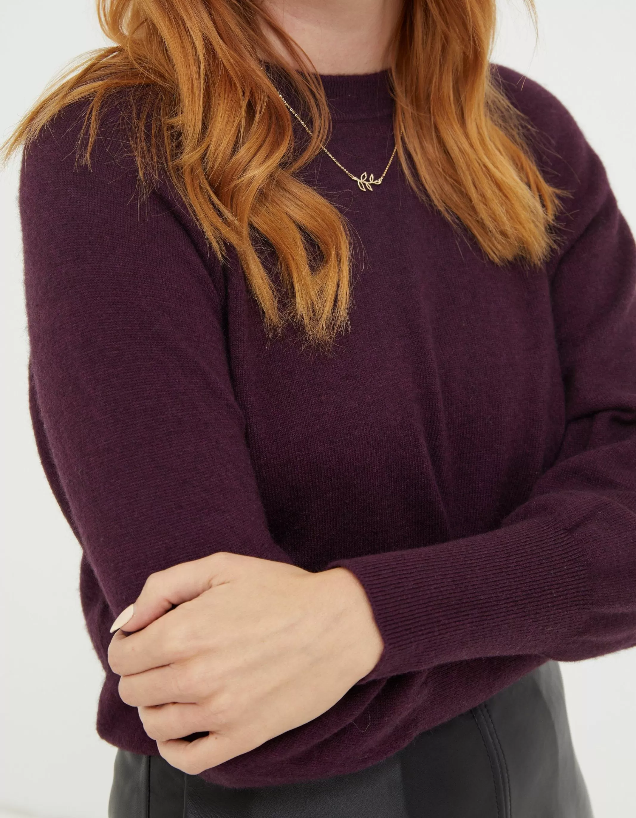 Best FatFace Sara Crew Jumper Plum