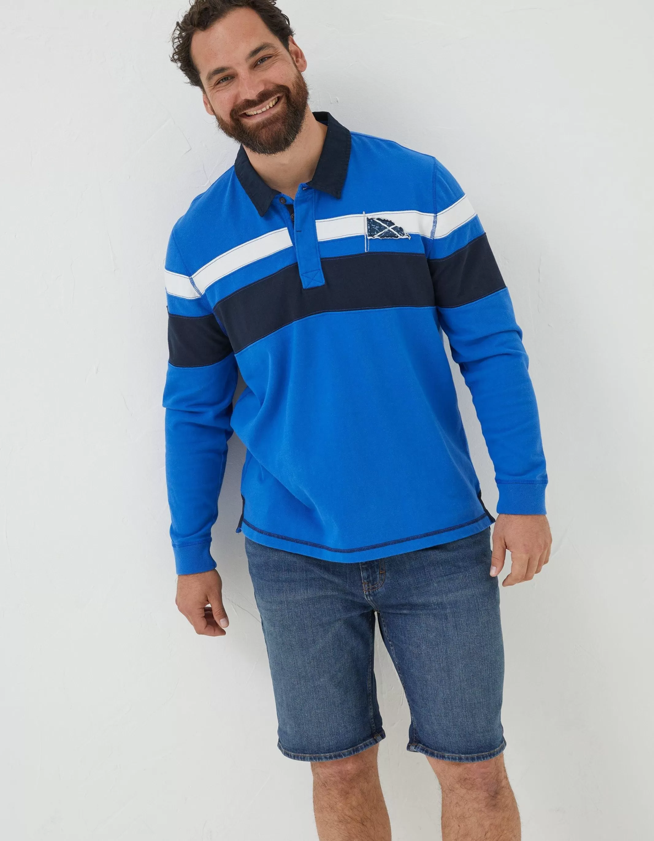 Discount FatFace Scotland Nation Rugby Shirt Navy
