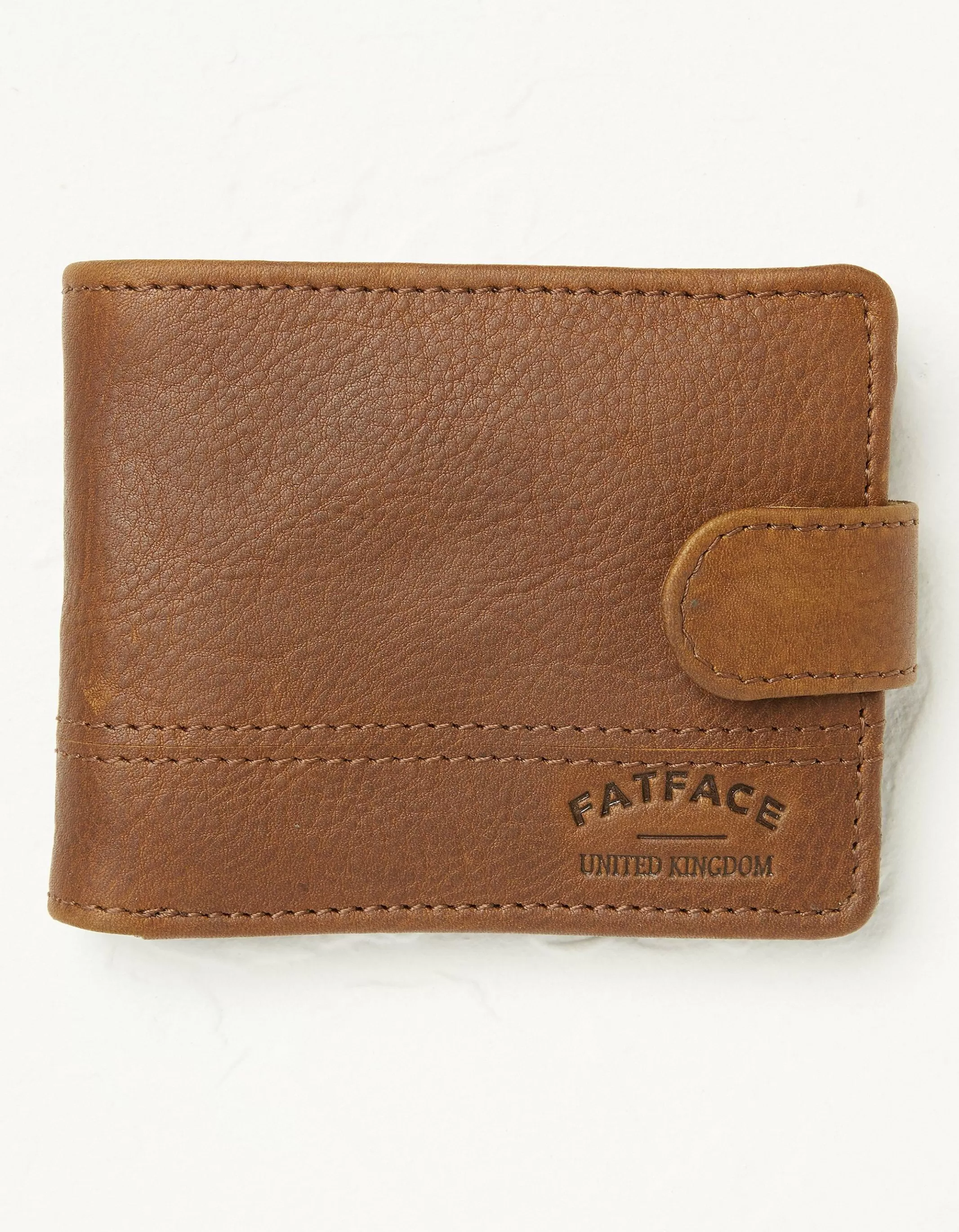 Online FatFace Seamed Leather Wallet Tan