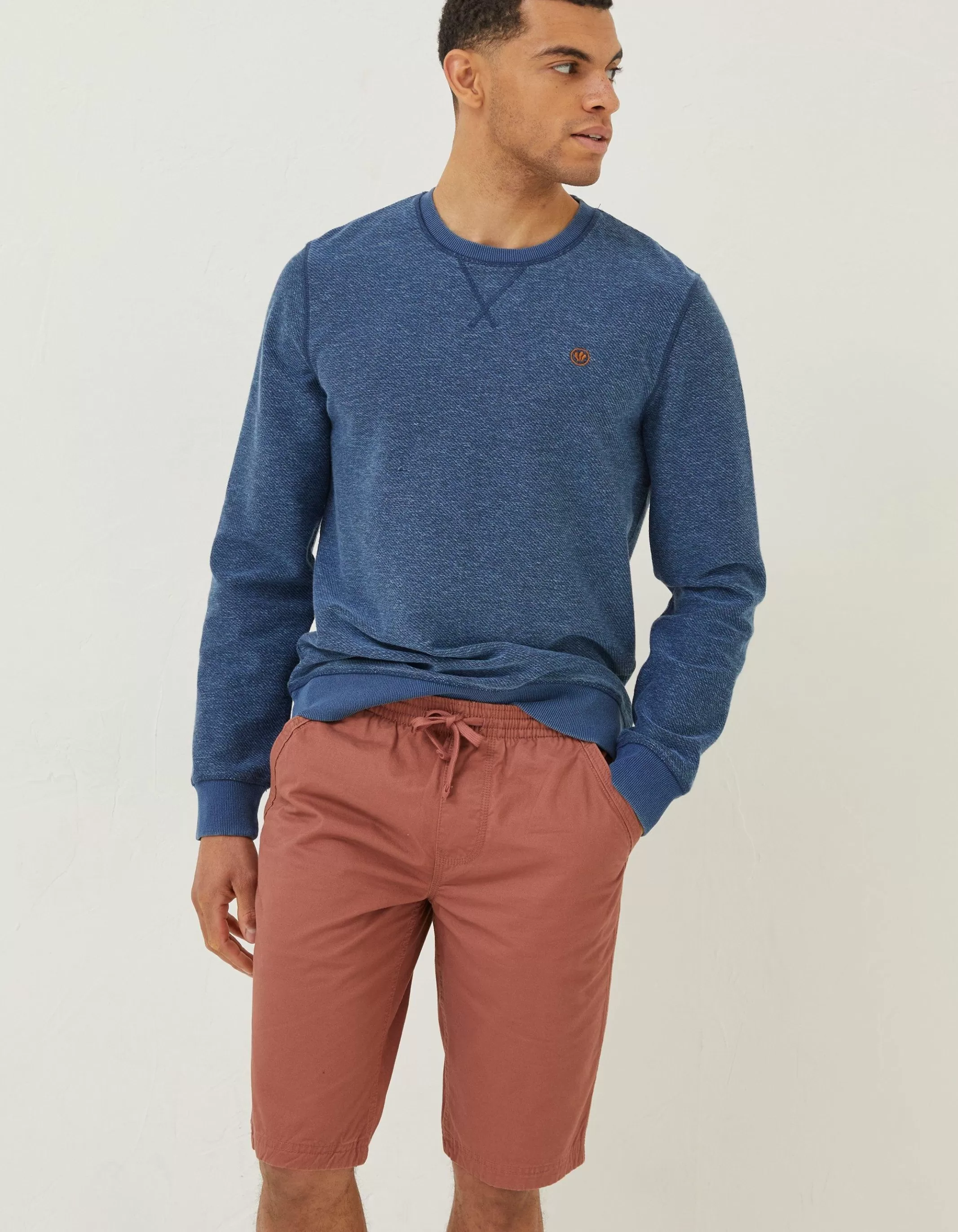 Shop FatFace Seaton Pull On Shorts Washed Orange