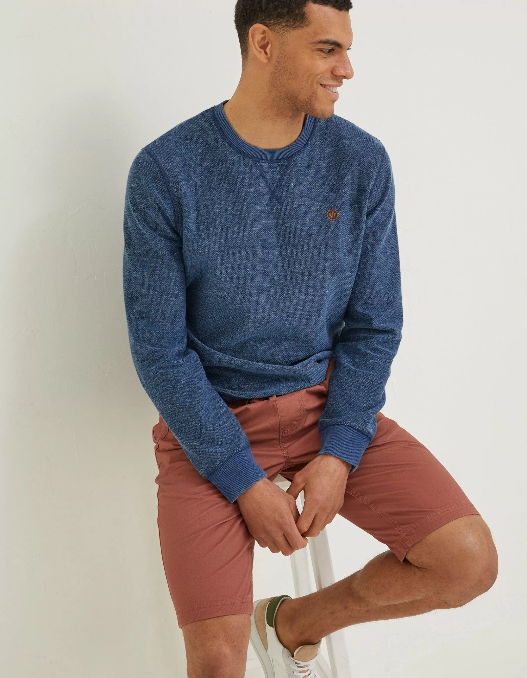 Shop FatFace Seaton Pull On Shorts Washed Orange