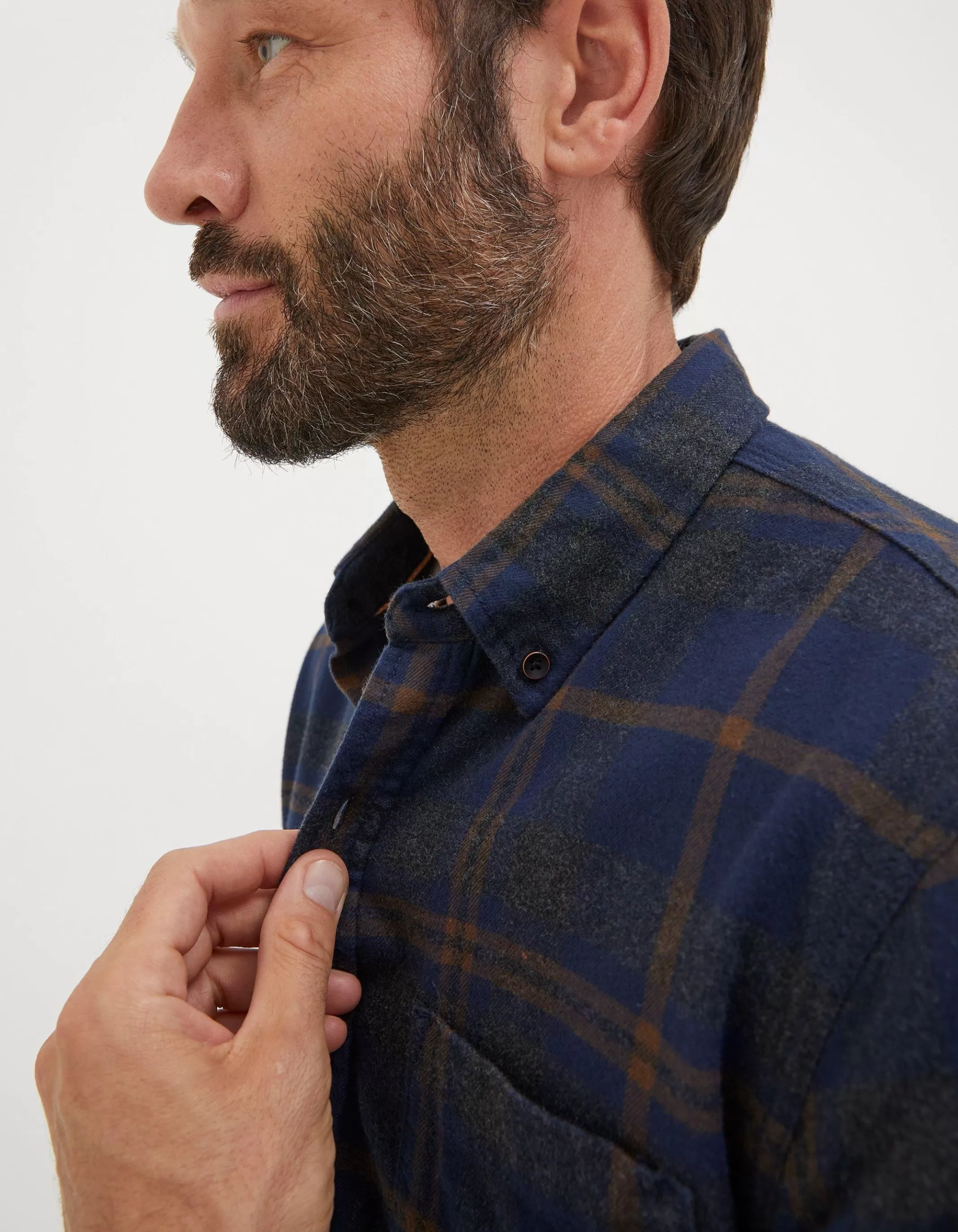 Store FatFace Selwood Check Shirt Navy