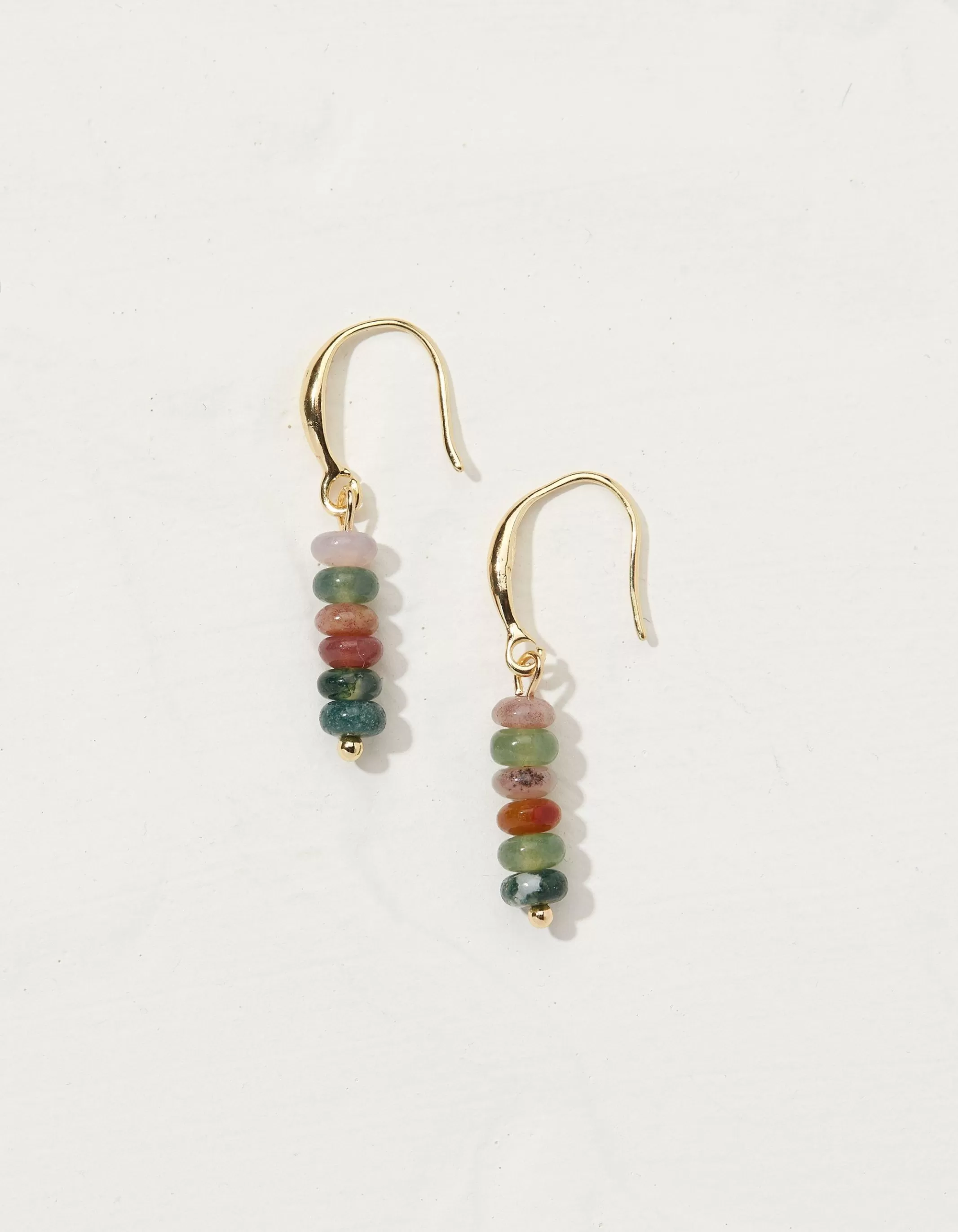 Online FatFace Semi Precious Drop Earrings Multi