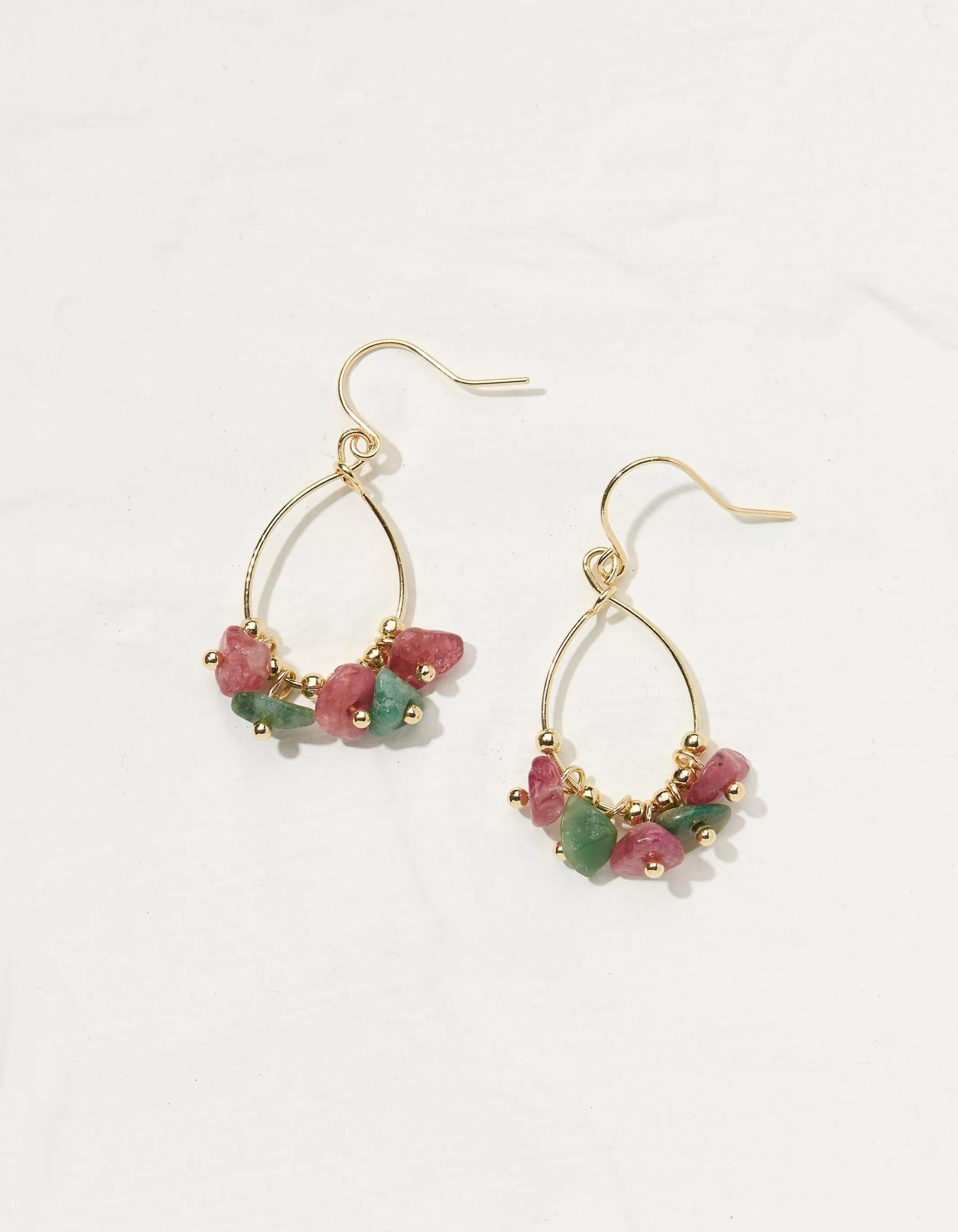 Sale FatFace Semi Precious Stone Drop Earrings Multi
