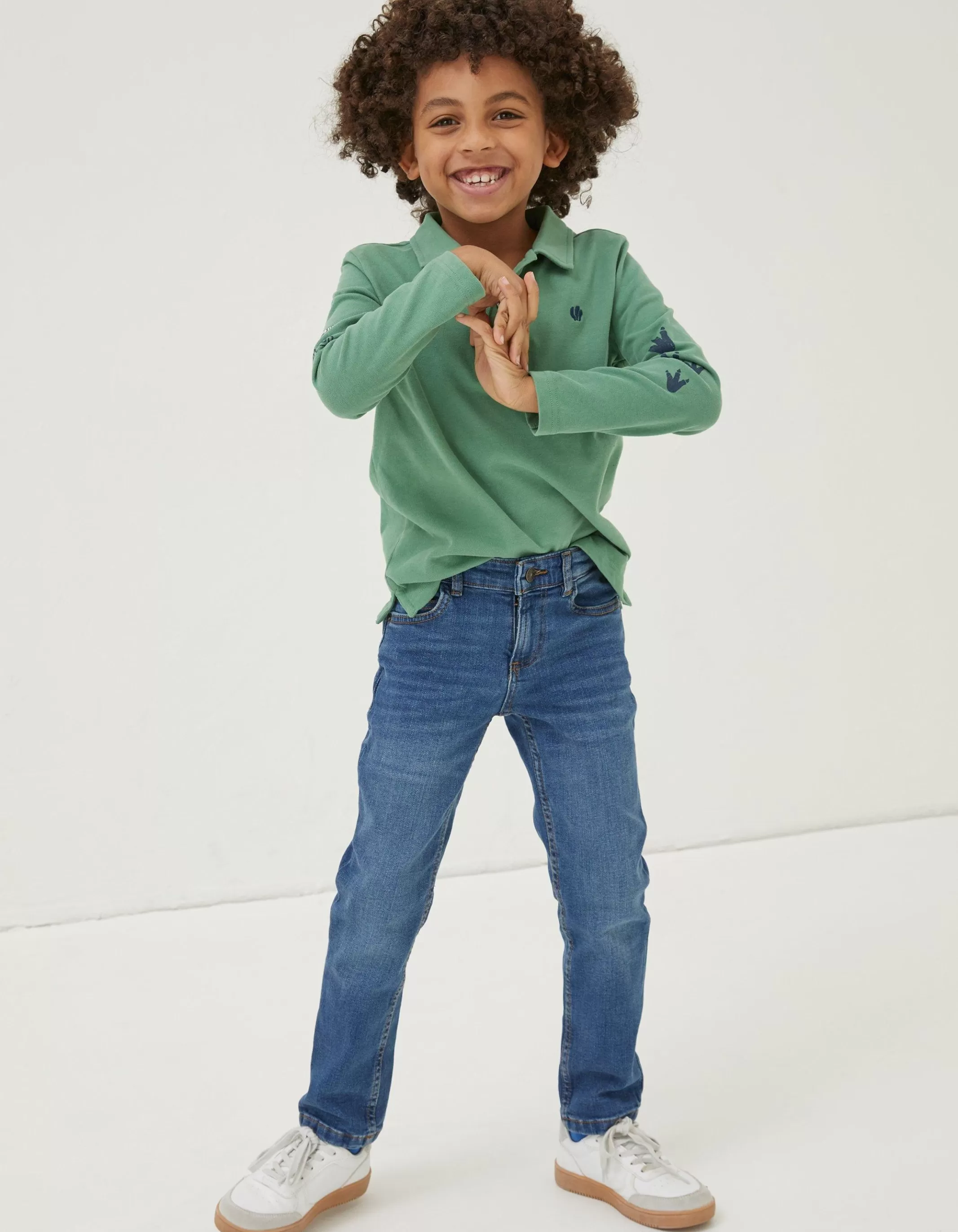 Hot FatFace Seth Slim Jeans Mid Wash