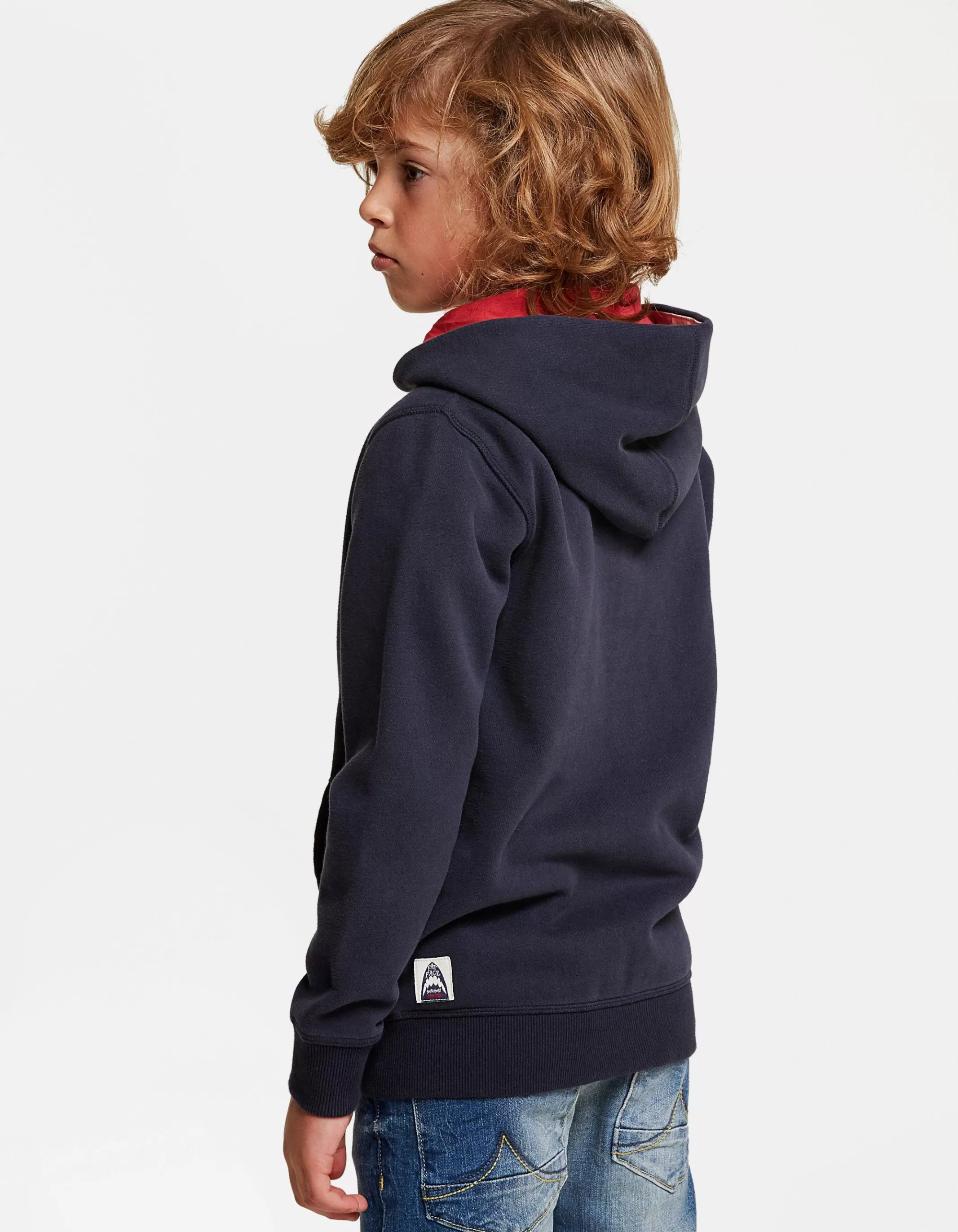 Hot FatFace Shark Tooth Hoodie Navy